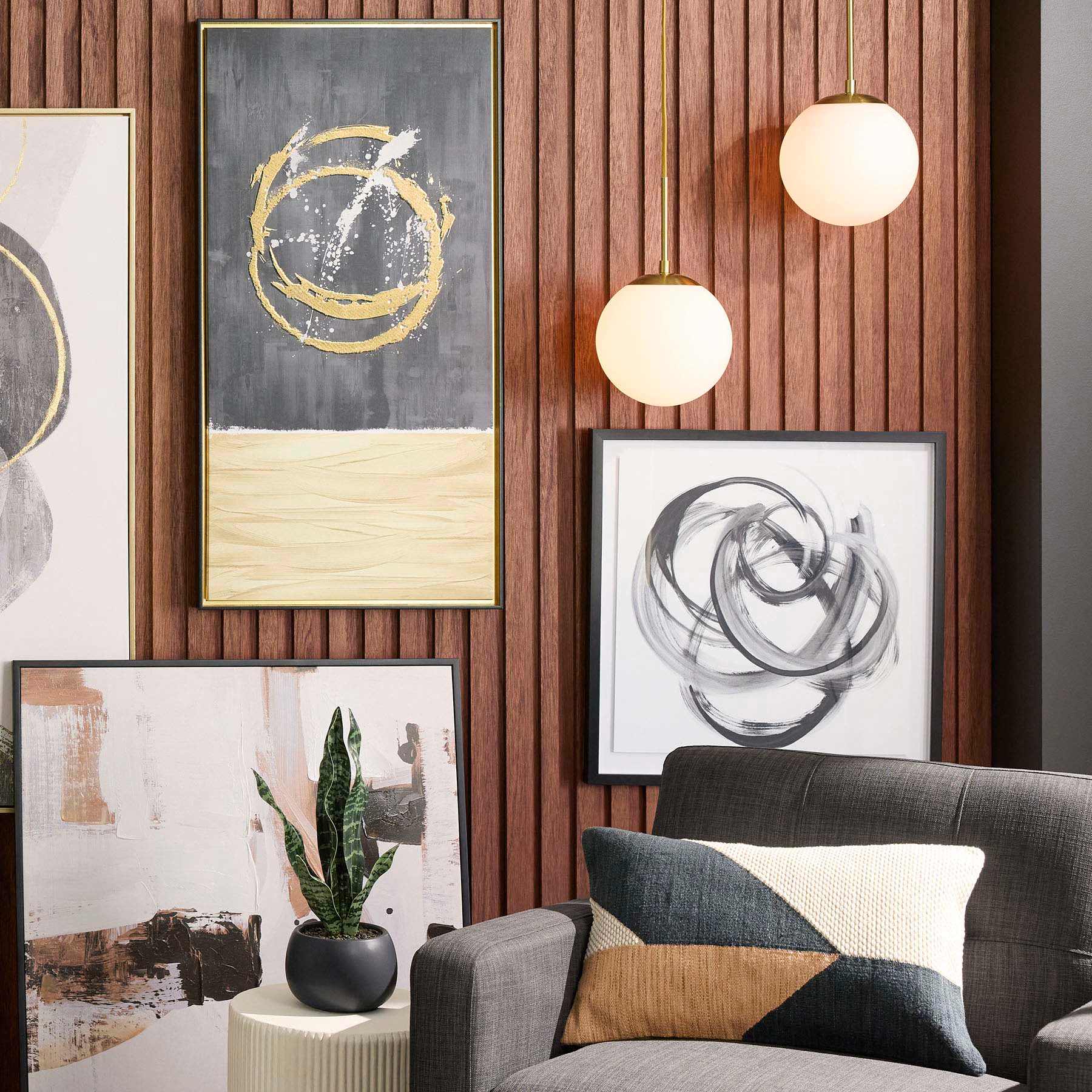 Crosby St. Glass Framed Abstract Print Wall Art, 25"