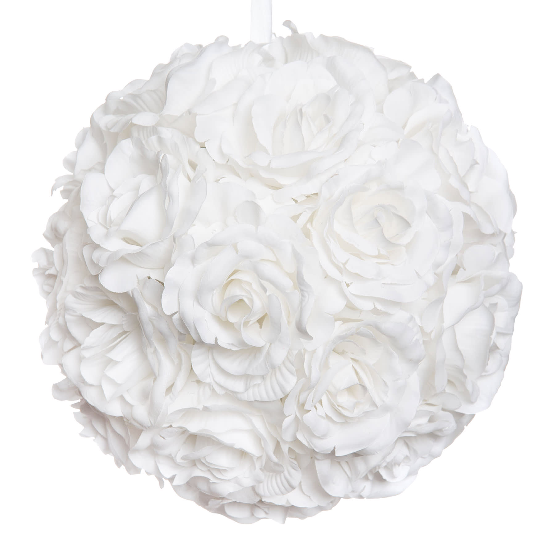 White Rose Kissing Ball, 8"