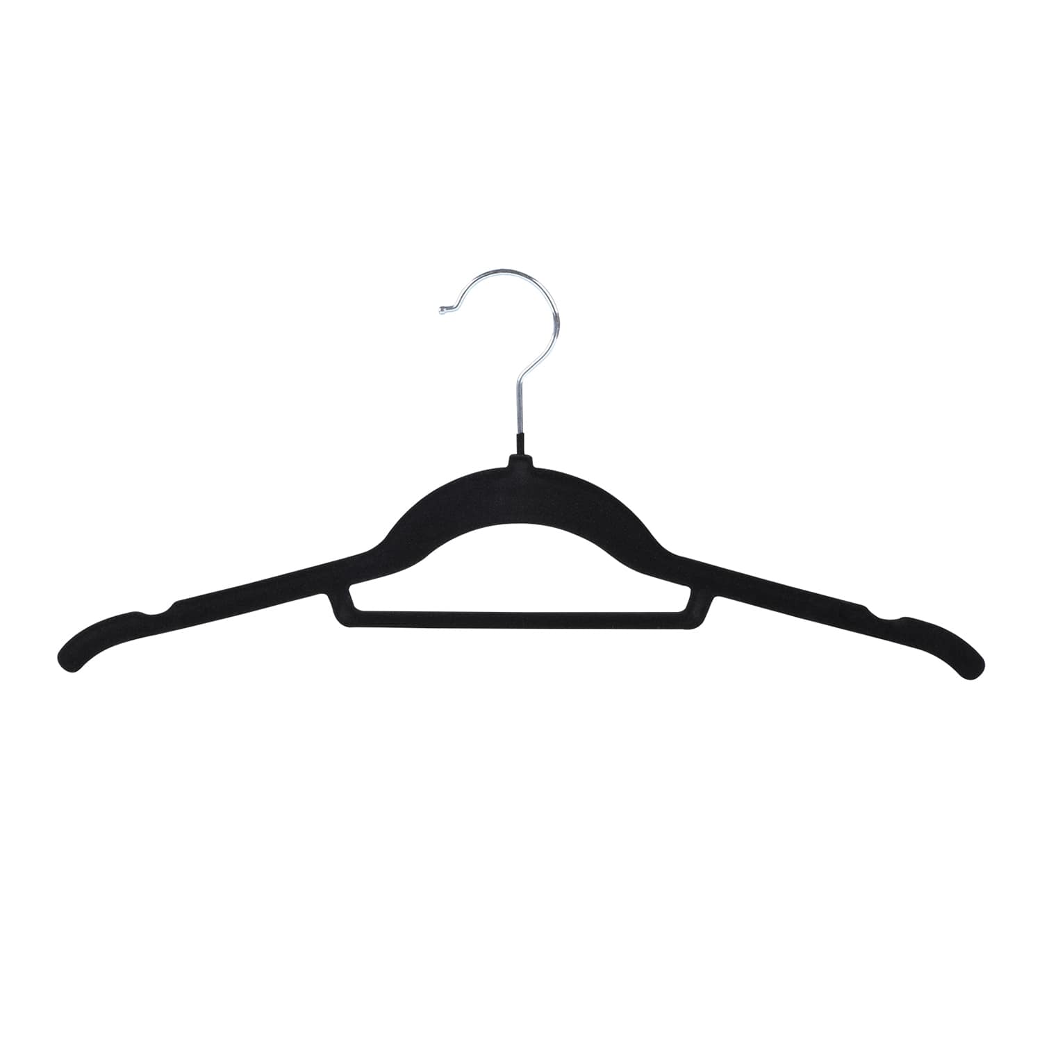 10-Piece Velvet Shirt Hangers, Black