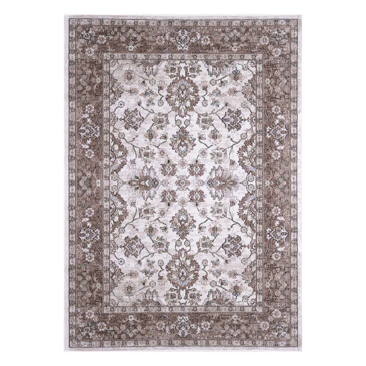 Greta Light Brown Medallion Rugease Area Rug, 5x7