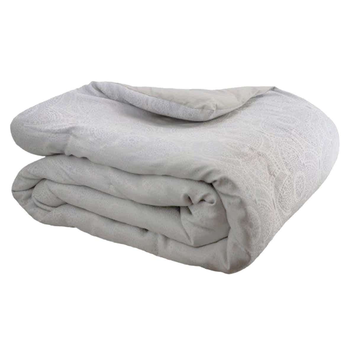 Found & Fable 3-Piece Metallic Arabesque Jacquard Comforter Set, Full/Queen