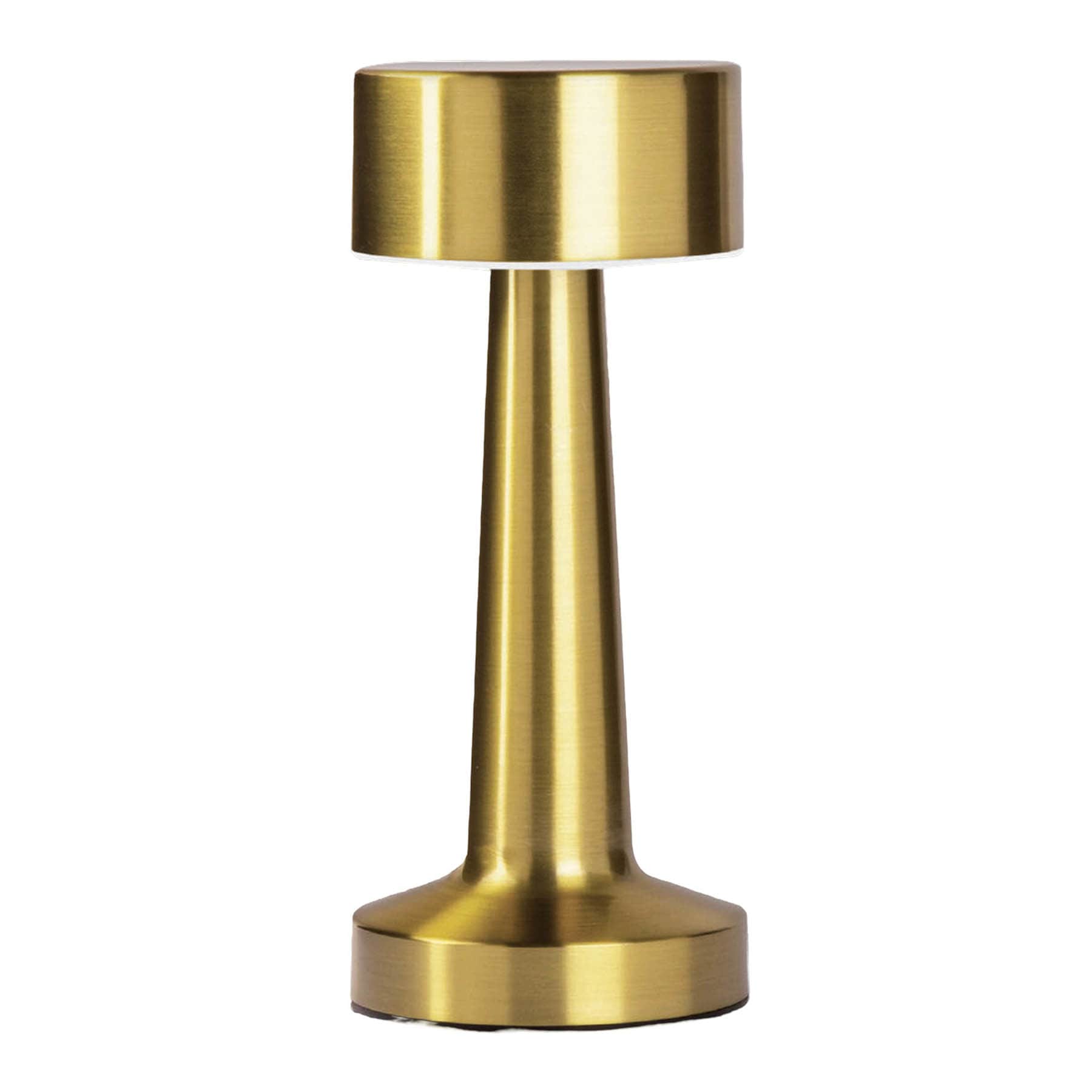 Gold Metal Touch Portable Rechargeable Lamp, 8.5"