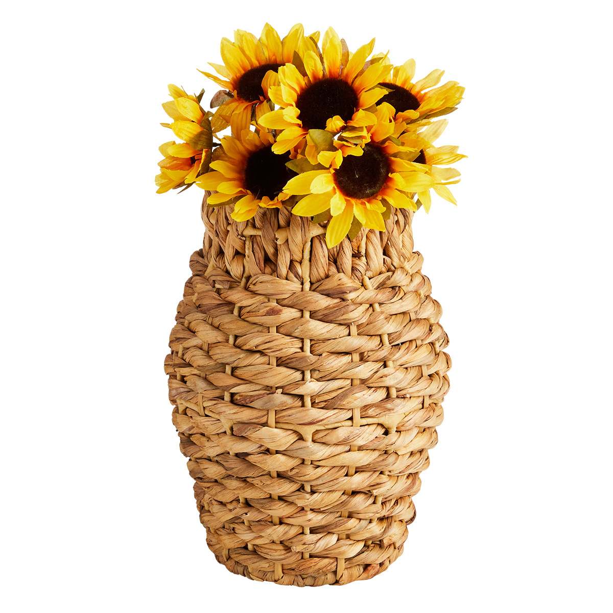 Woven Water Hyacinth Vase, 14"