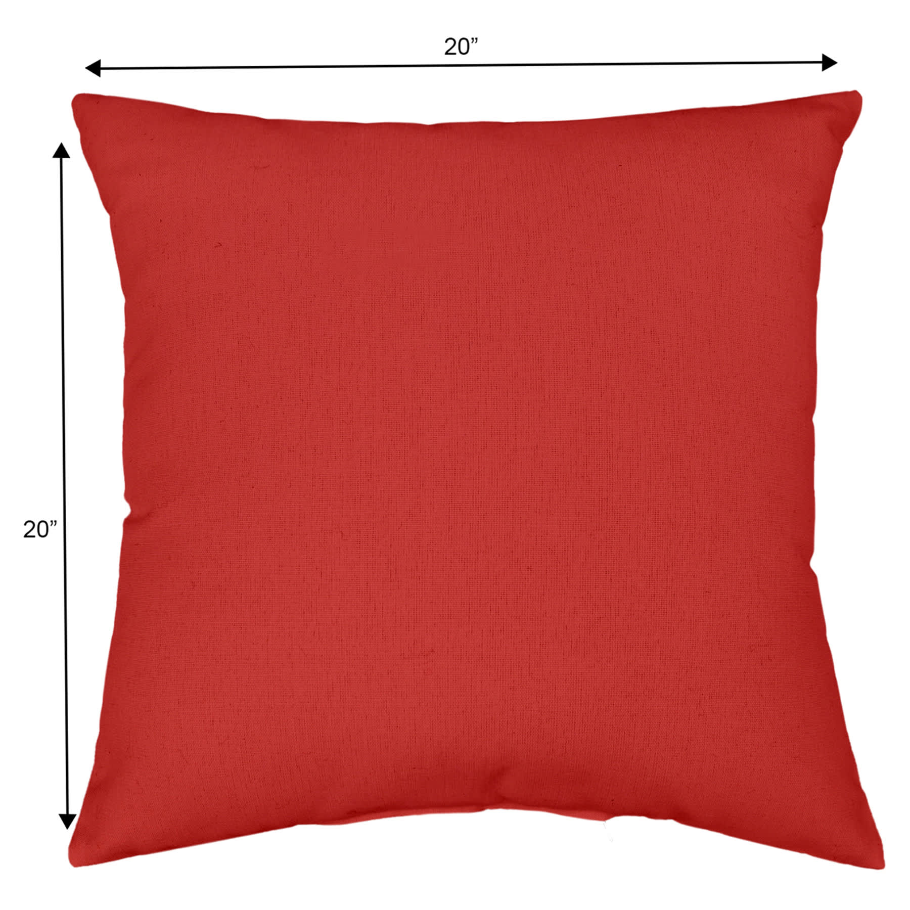 Cherry Canvas Oversized Square Outdoor Throw Pillow, 20"