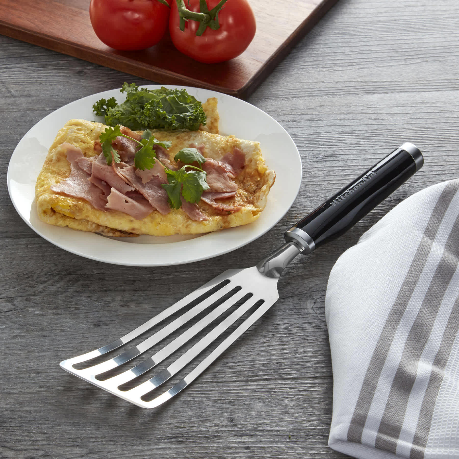 KitchenAid Classic Stainless Steel Flex Spatula, Black