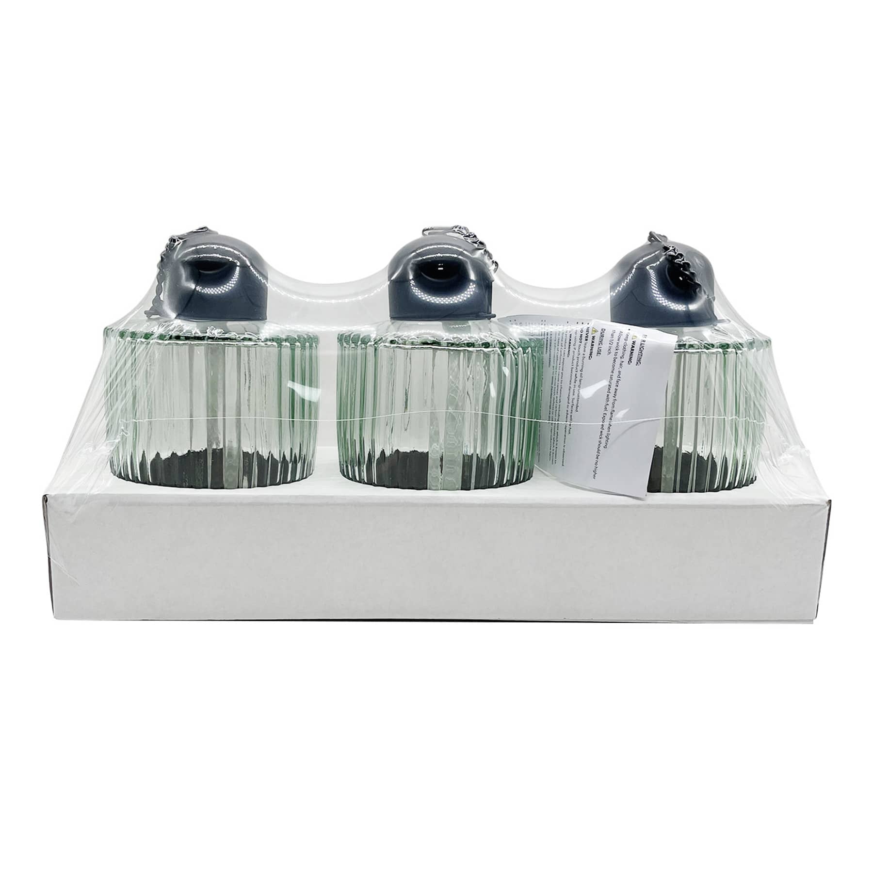 3-Pack Clear Table Torches