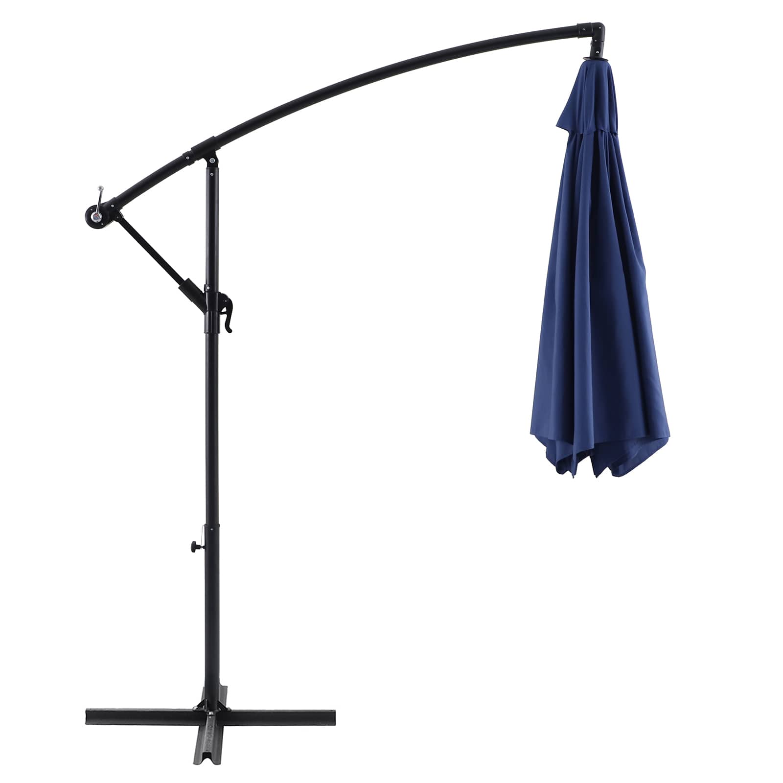 Navy Blue Offset Round Patio Umbrella, 10'