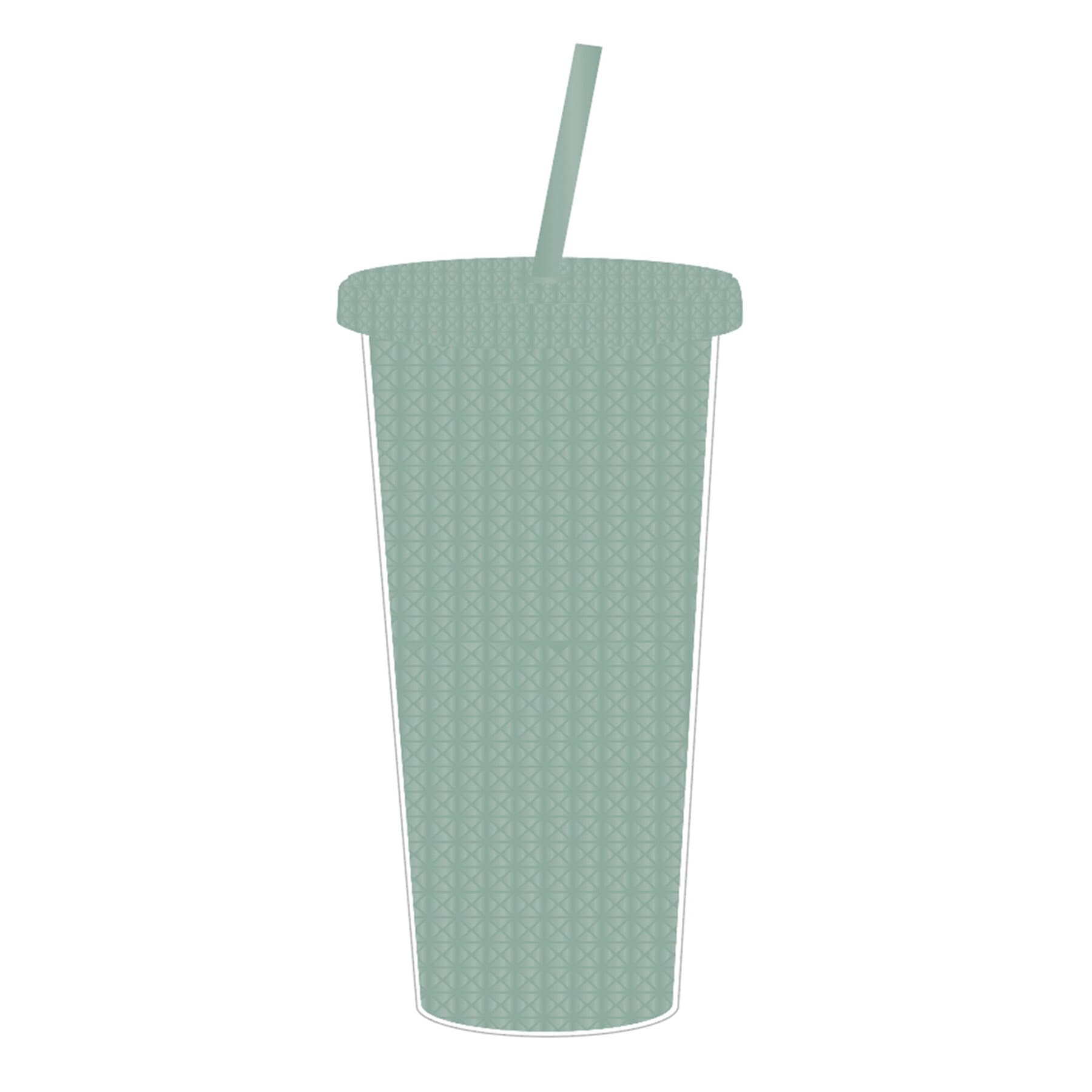Seafoam Textured Tumbler with Straw, 22oz