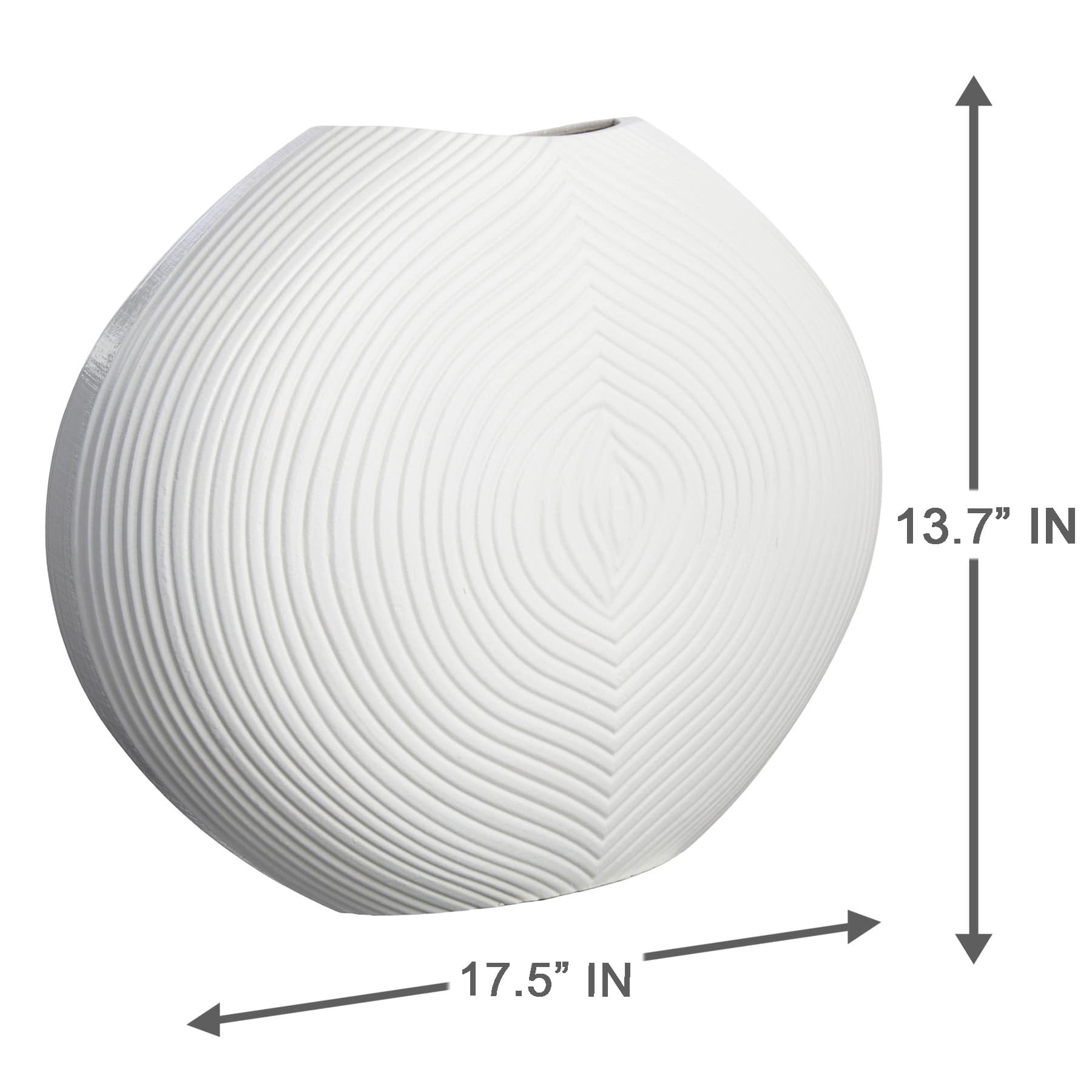 Tracey Boyd White Faux Wood Vase, 14"
