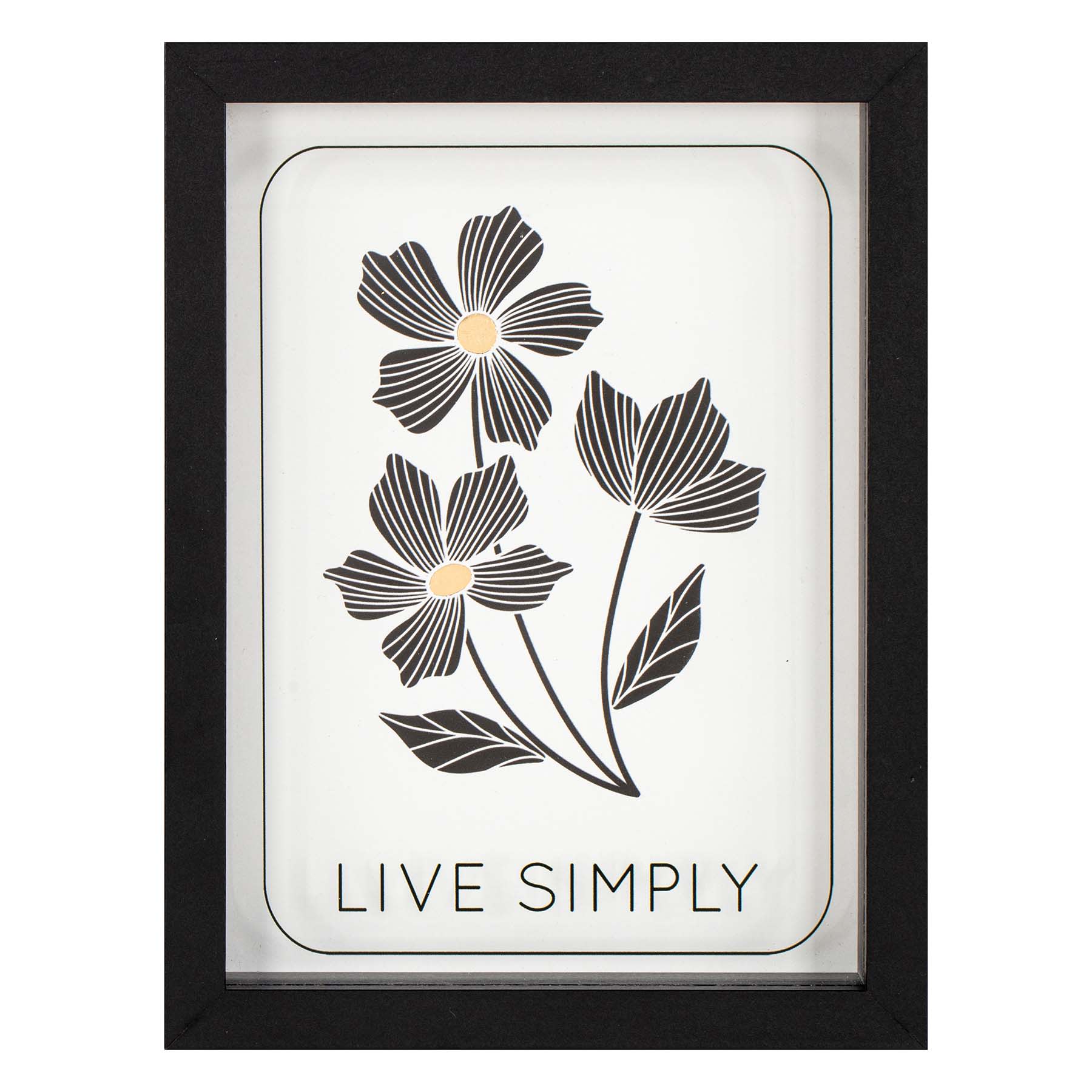 Live Simply Shadowbox Table Sign, 6x8