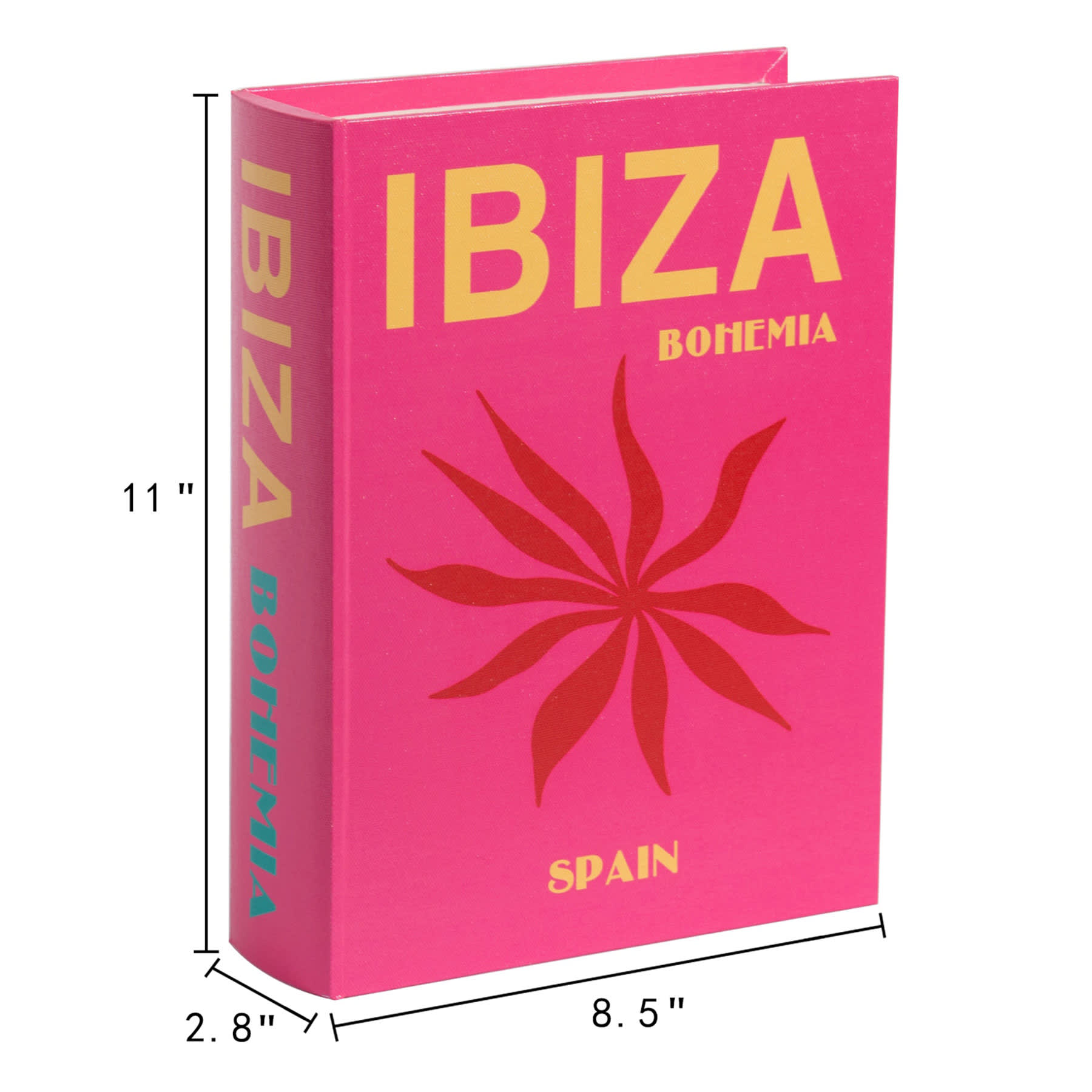 Large Pink Ibiza Book Box, 11x8.5x2.8