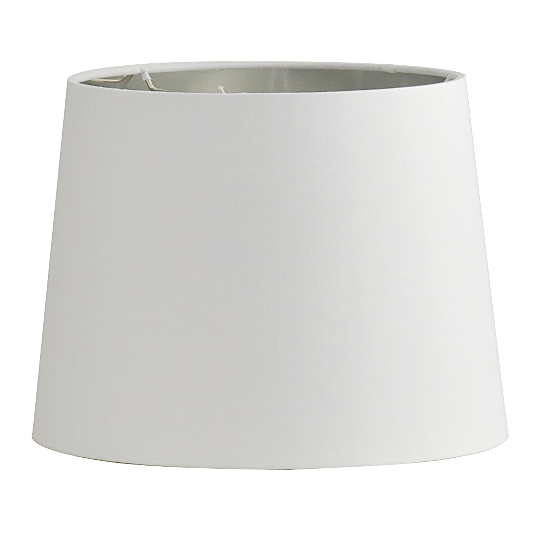 Laila Ali White with Silver Liner Small Table Lamp Shade, 12x10x9