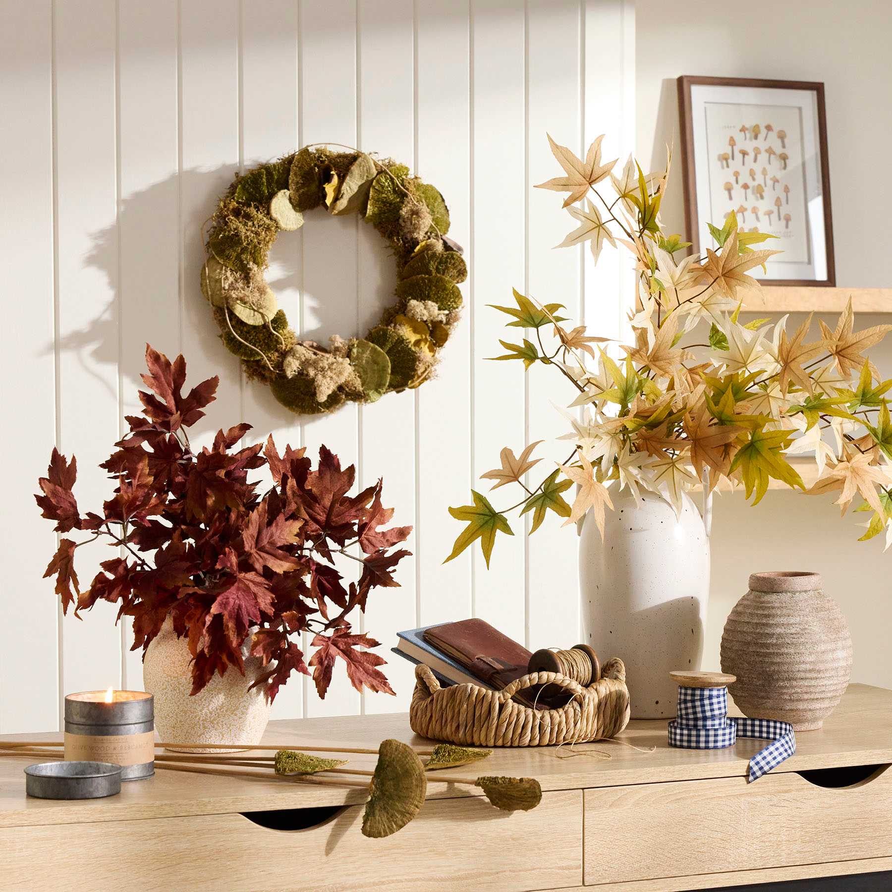 Honeybloom Dried Mushroom Wreath, 18"