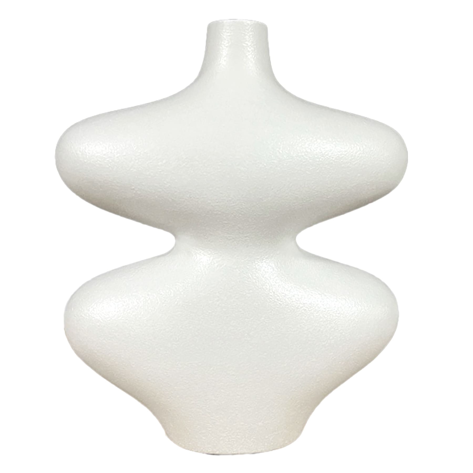 Crosby St. White Wavy Ceramic Vase, 9"