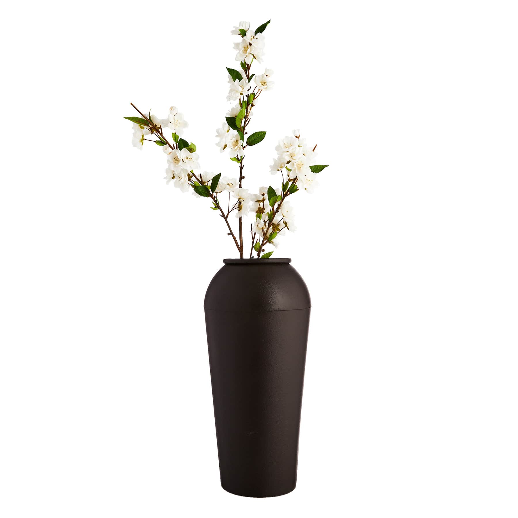 Found & Fable Black Metal Vase, 19"
