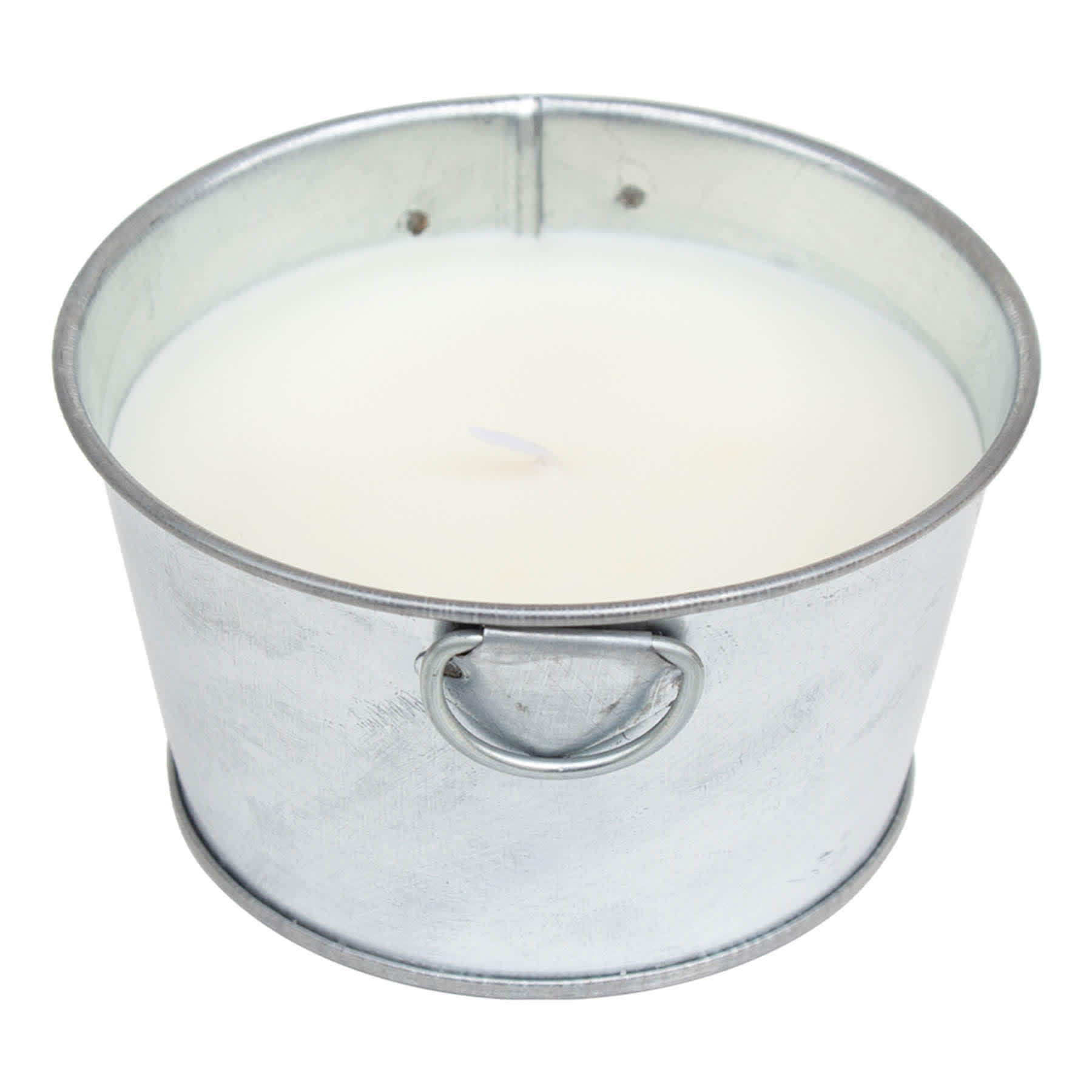 3-Pack Galvanized Metal Bucket Citronella Candles, 3.5oz