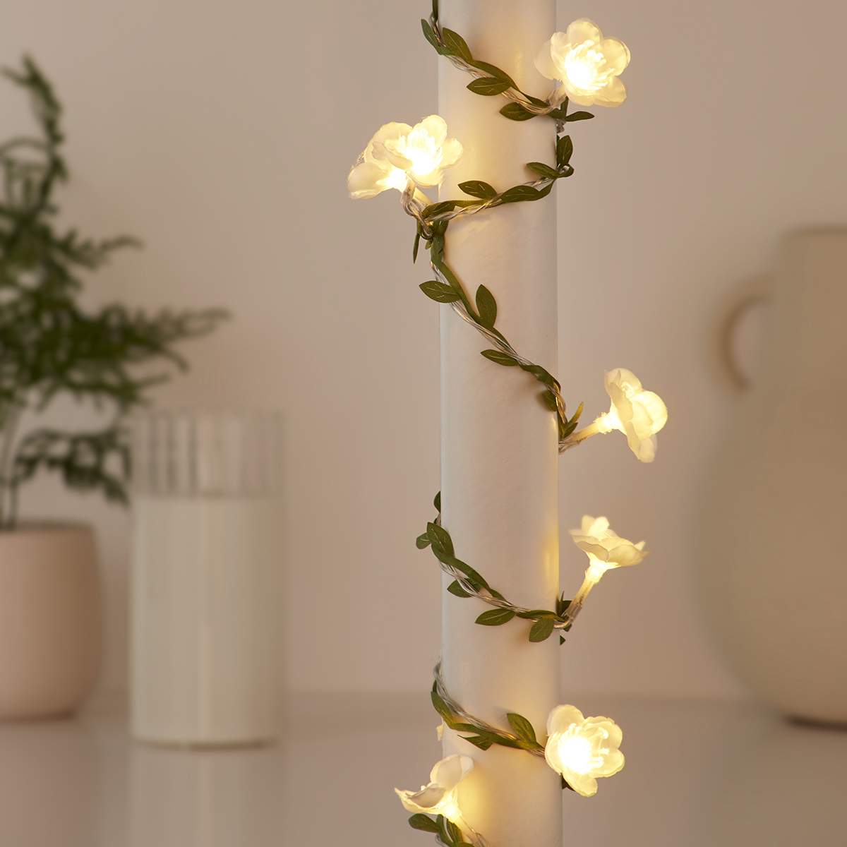 Floral String Lights, 10'