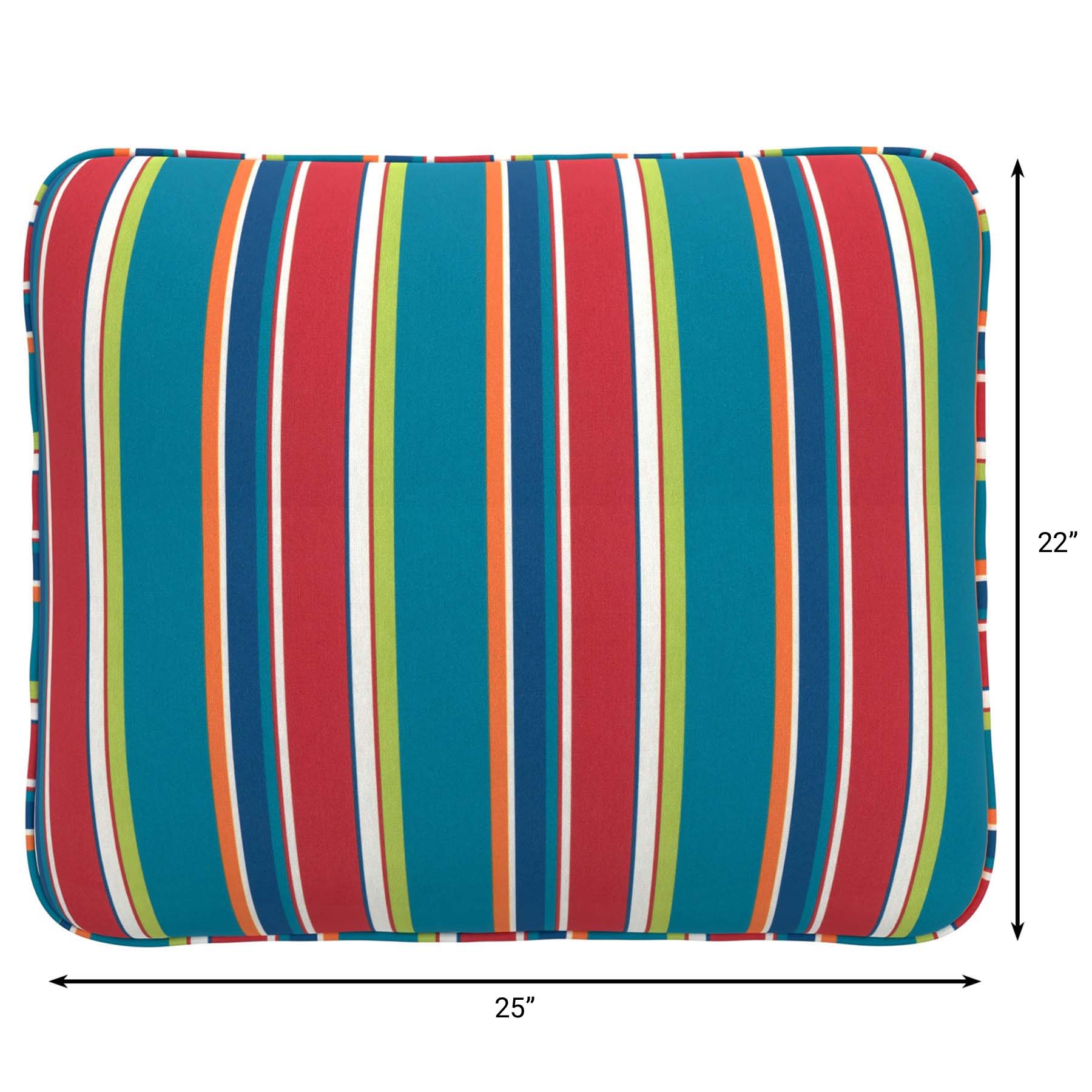 Alvarado Stripe Outdoor Corded Back Cushion