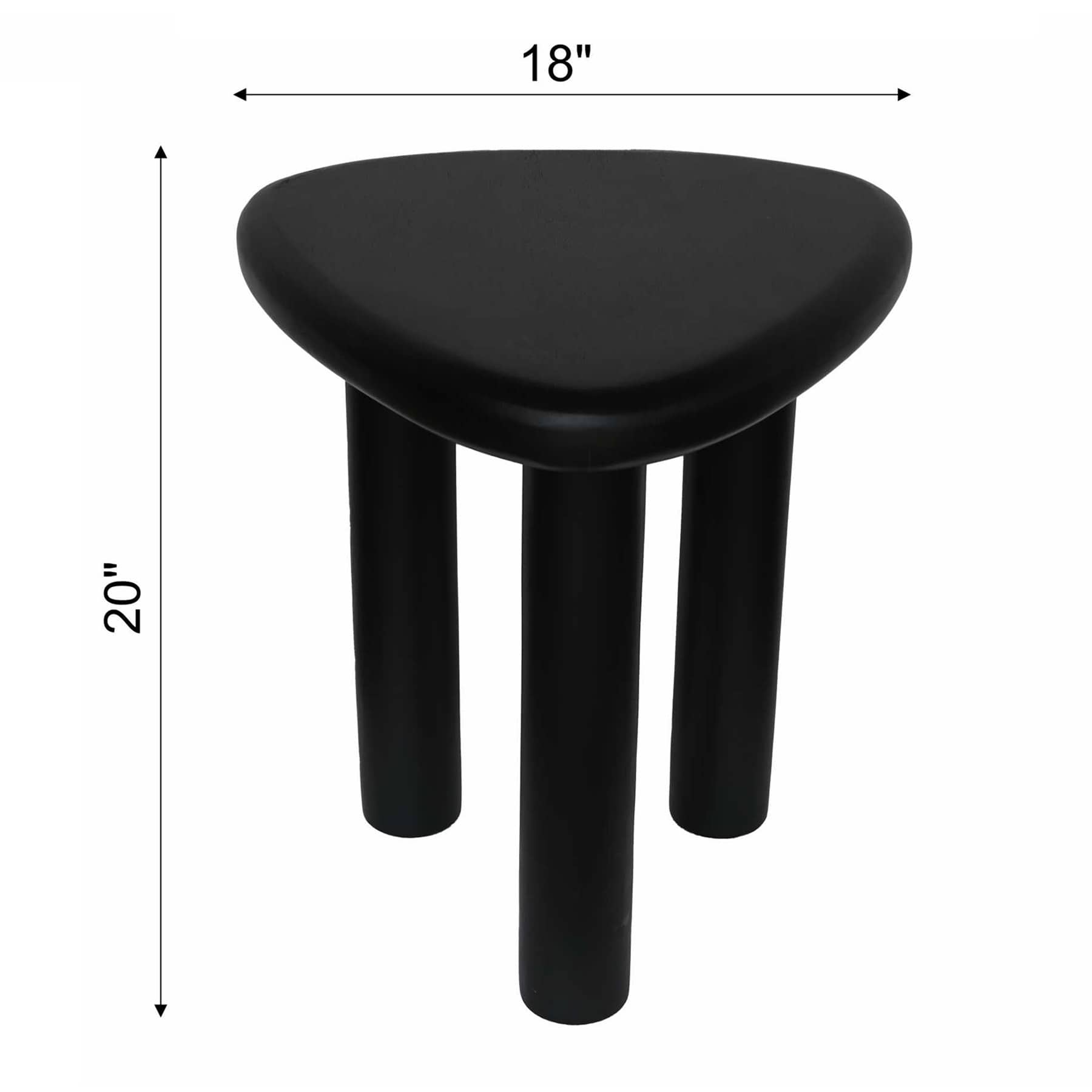 Trina Wooden Accent Table, Black