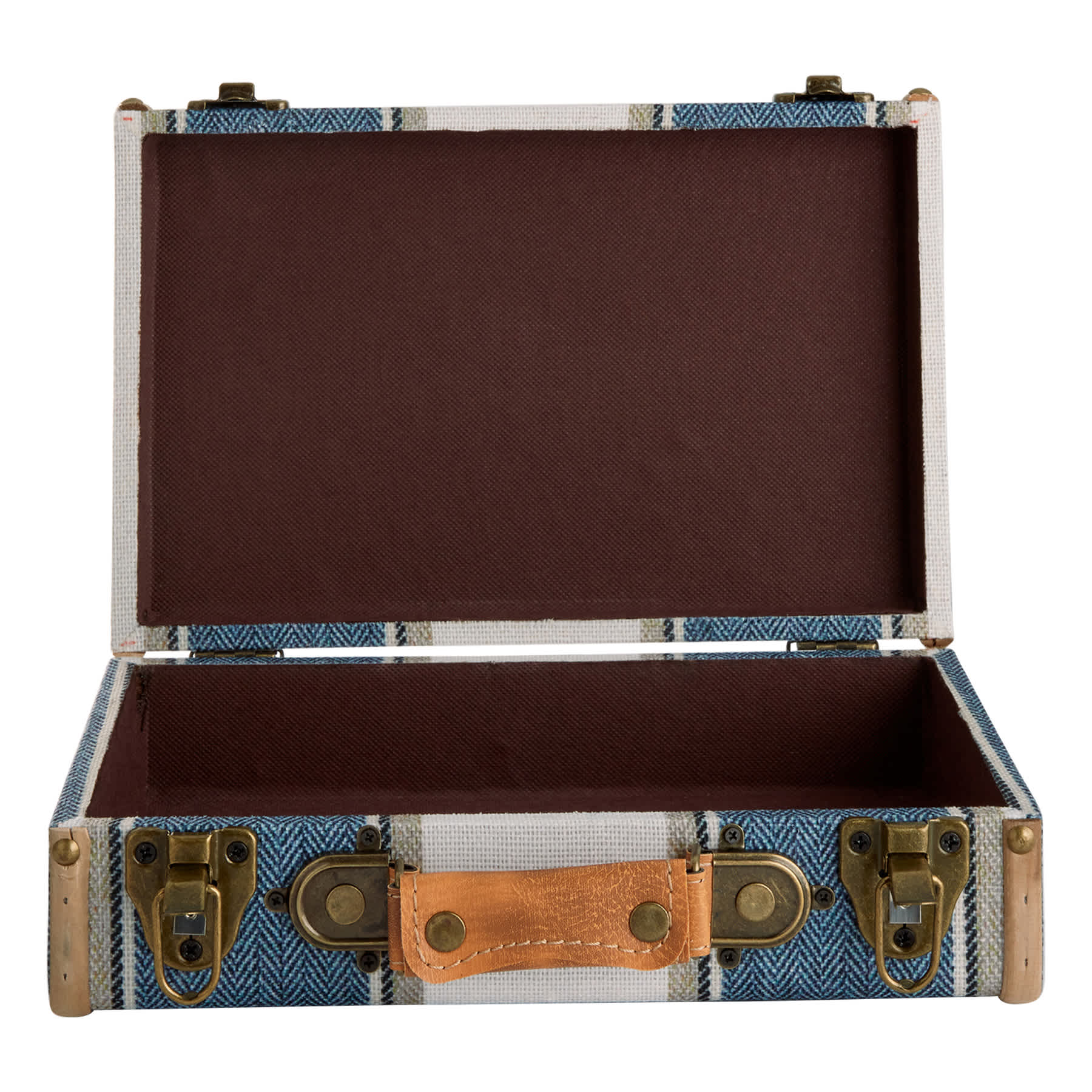 Vintage Denim Decorative Suitcase, 12"