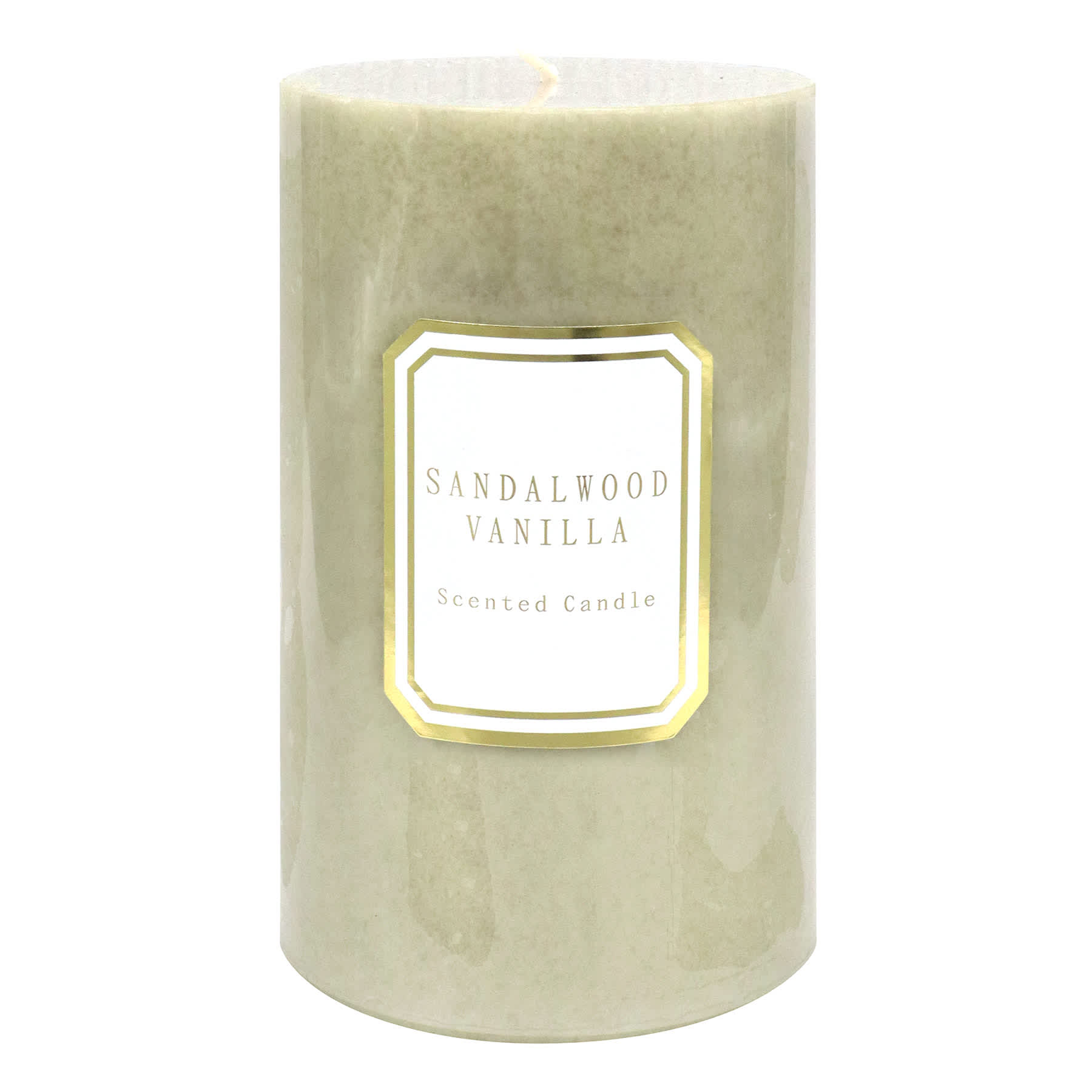 Providence Sandalwood Vanilla Scented Pillar Candle, 4x6