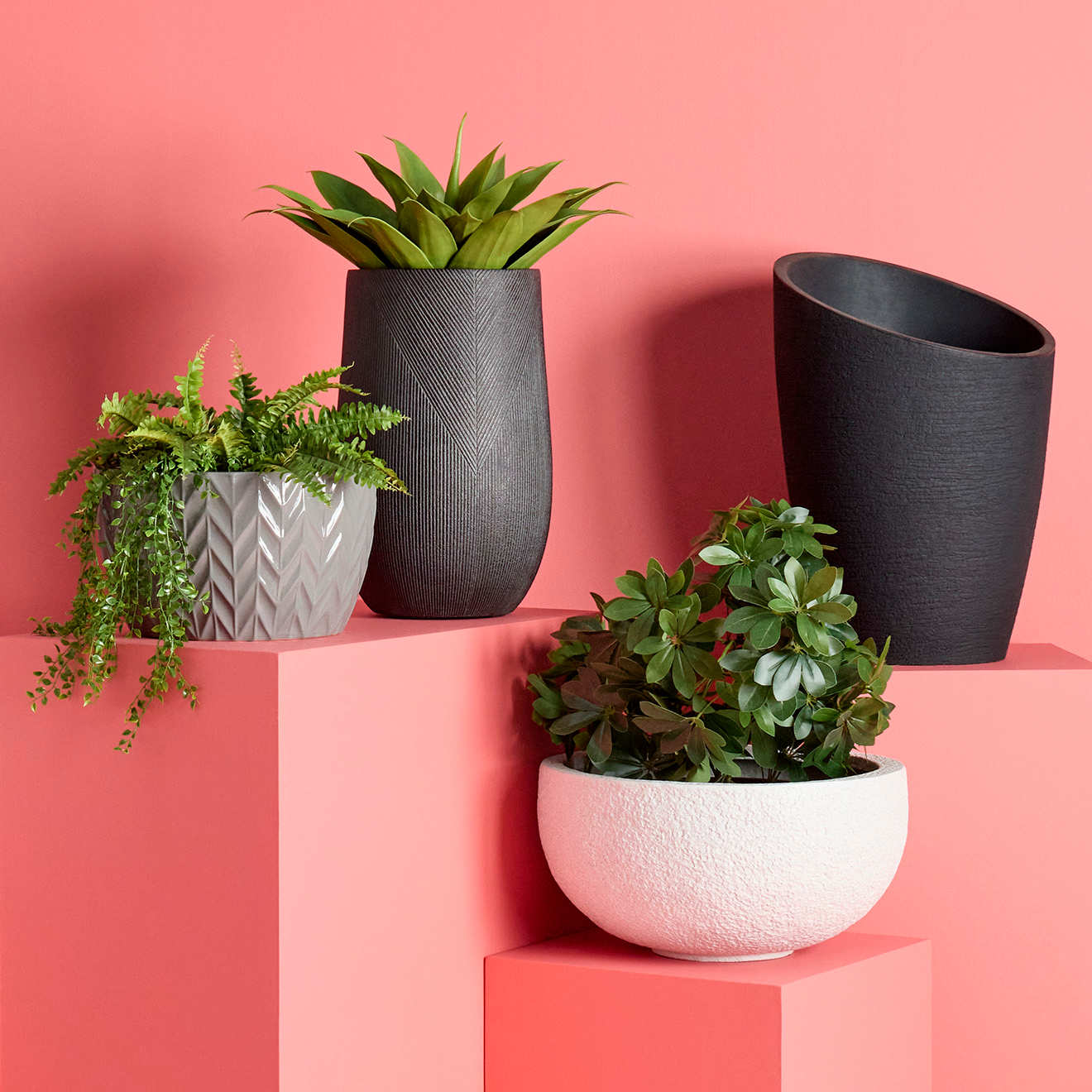 Crosby St. Clovis Black Tall Outdoor Planter, Large