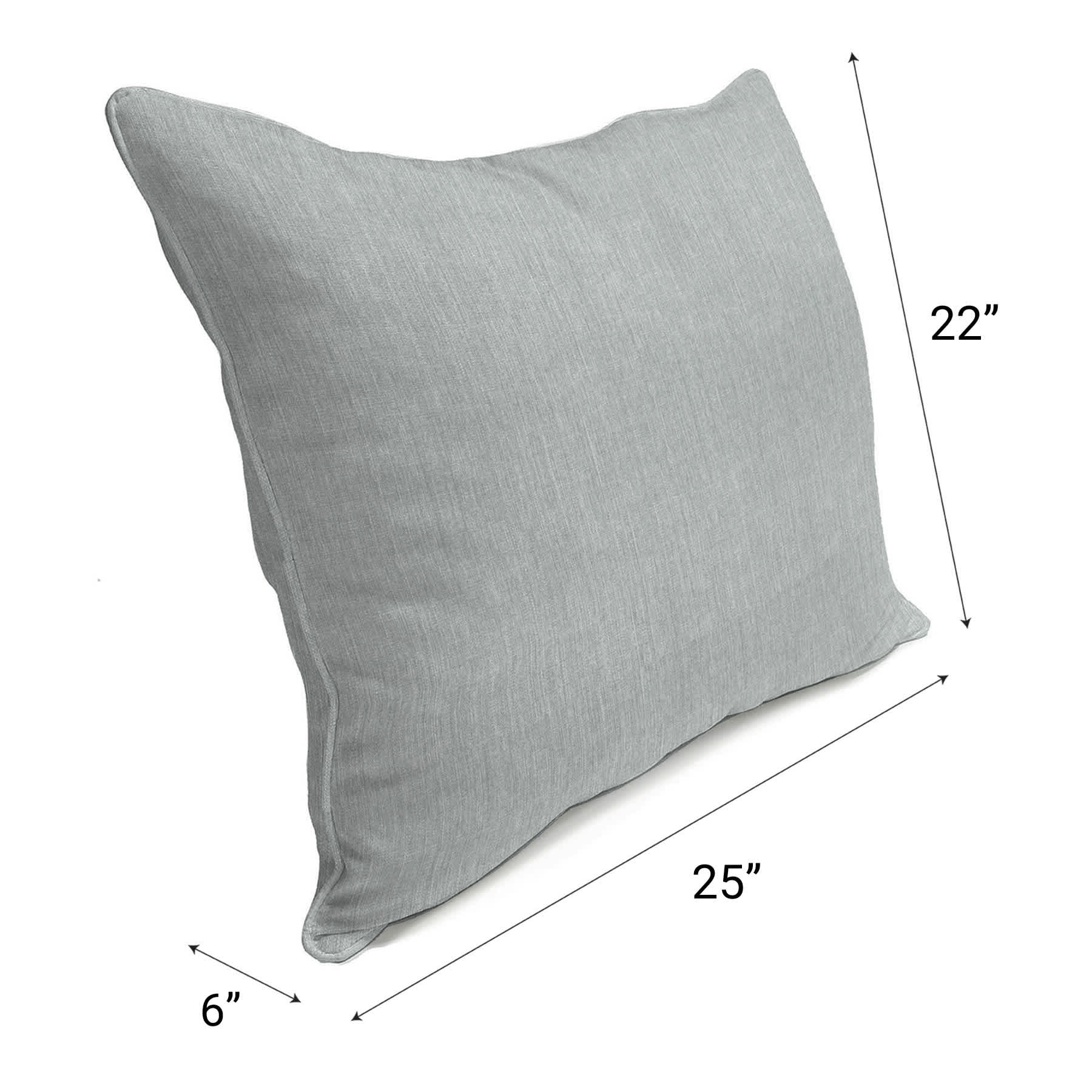 Tahiti Silver Outdoor Corded Back Cushion