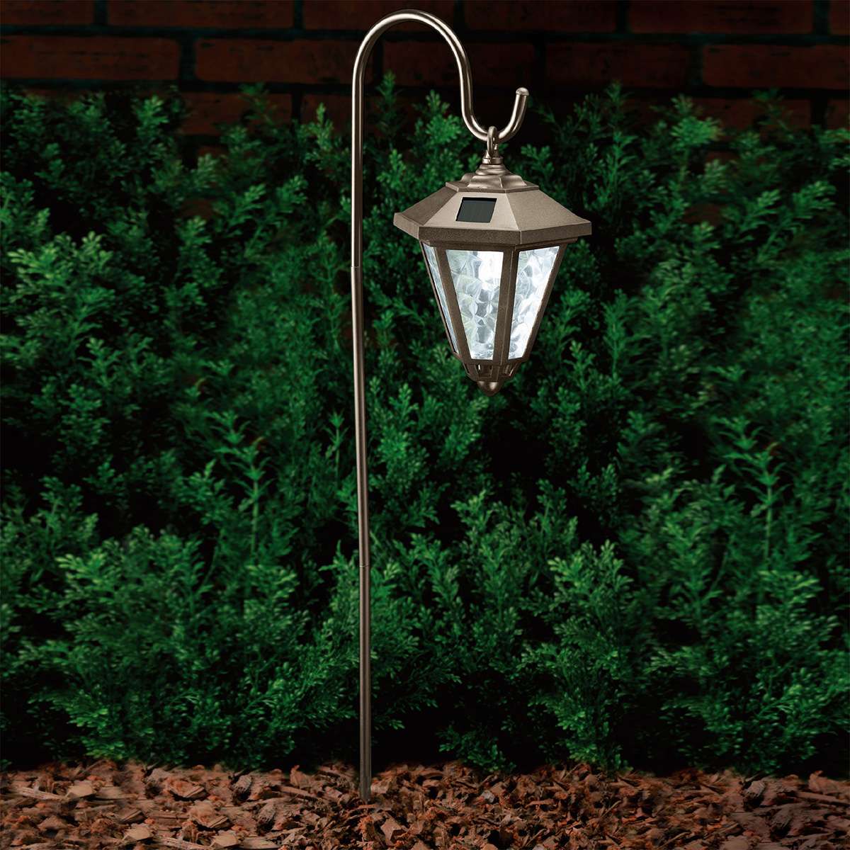 4-Pack Solar Brown Sheppard Hook Pathway Lights