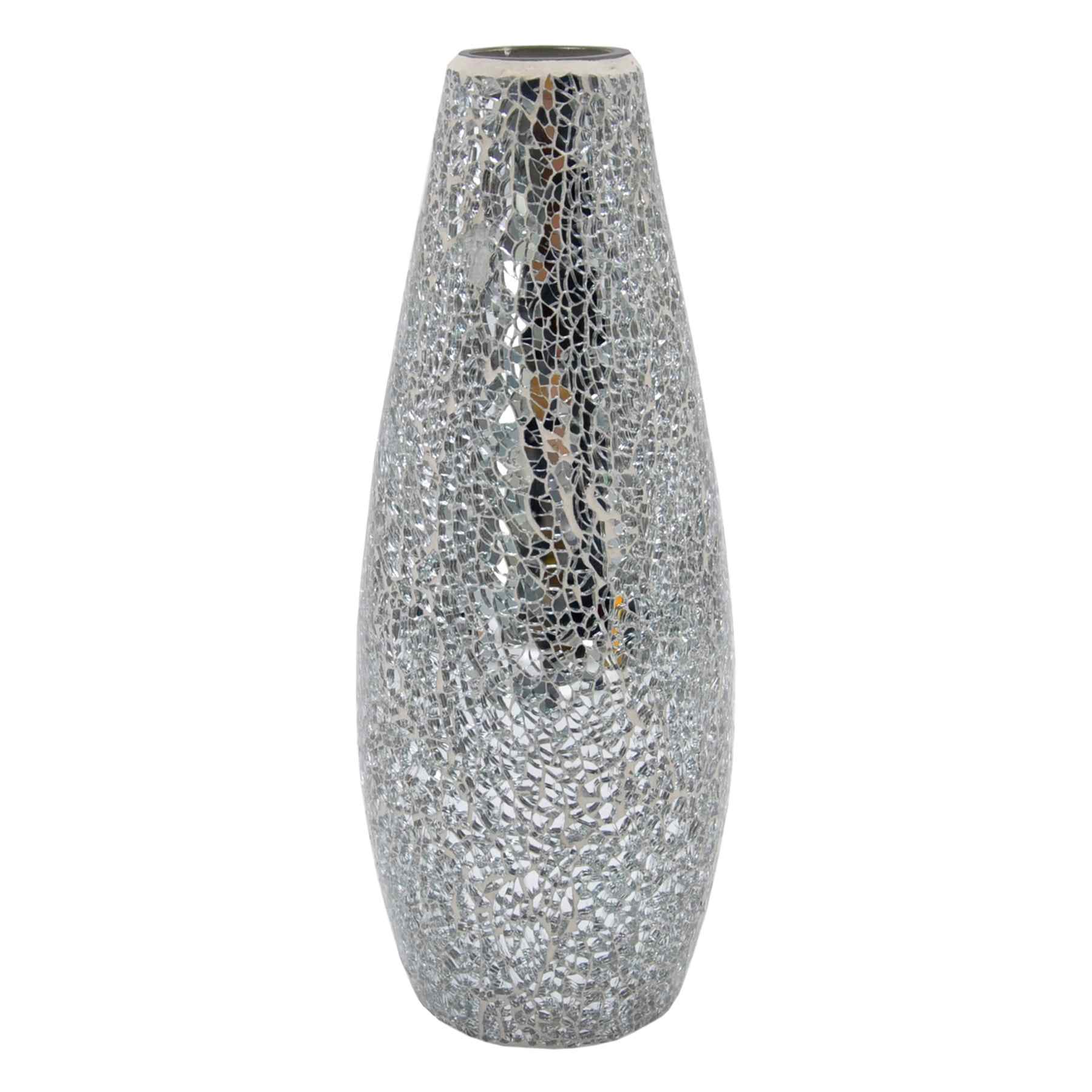 Metallic Mosaic Mirror Vase, 4.5"