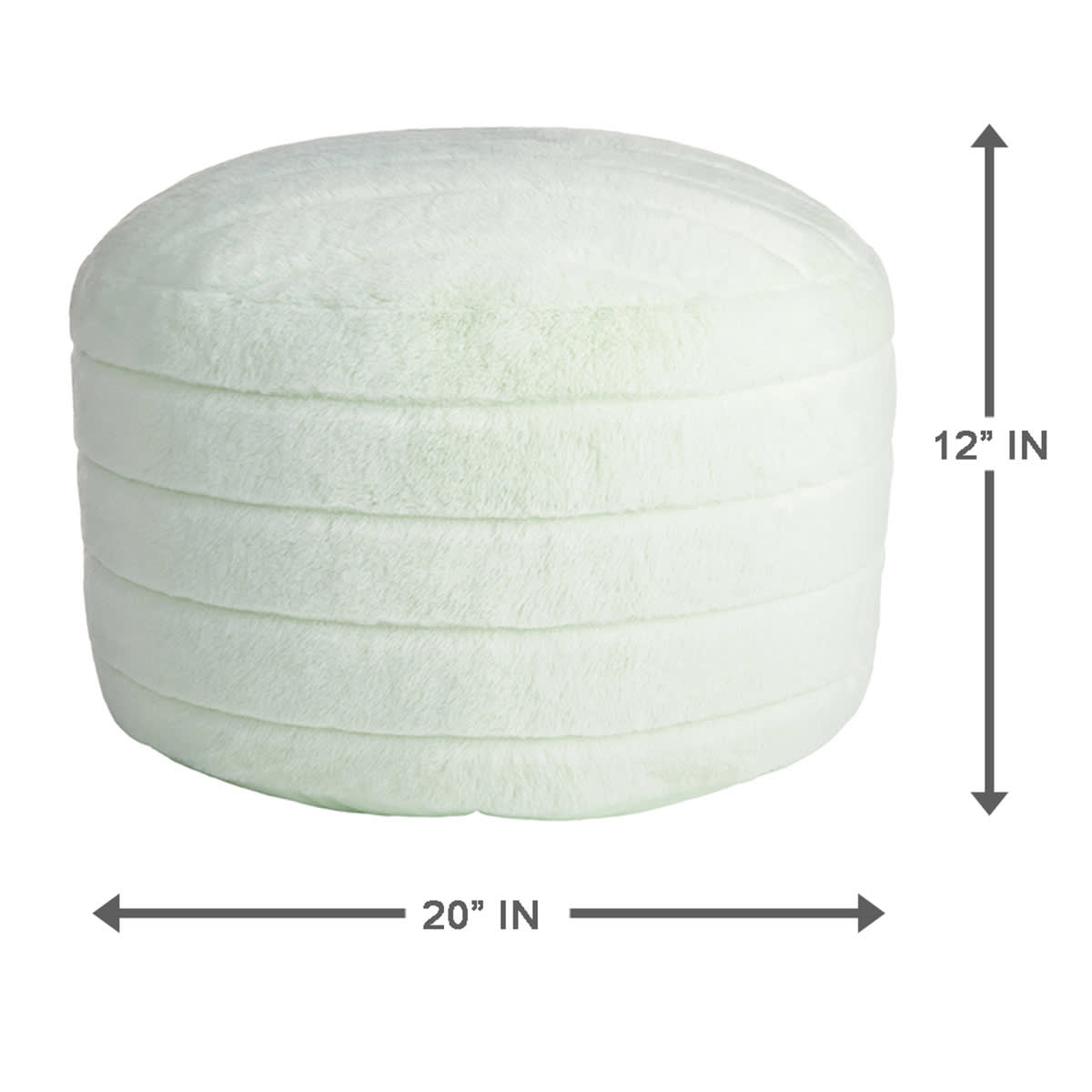 Channeled Pouf, Mint