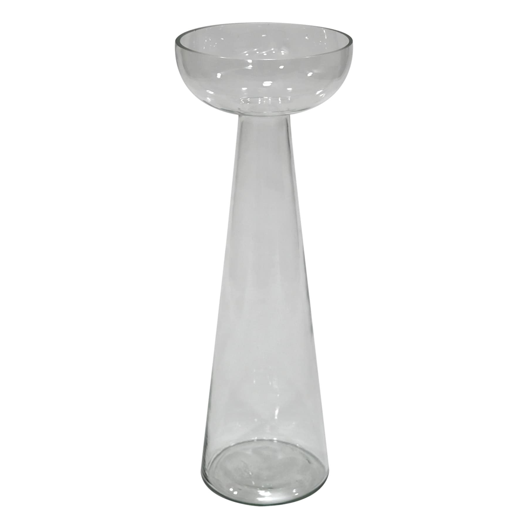 Clear Glass Bulb Vase, 15.5"