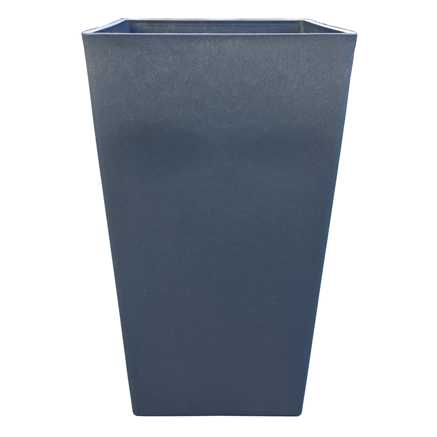 Tall Square Silver Outdoor Planter, 21"
