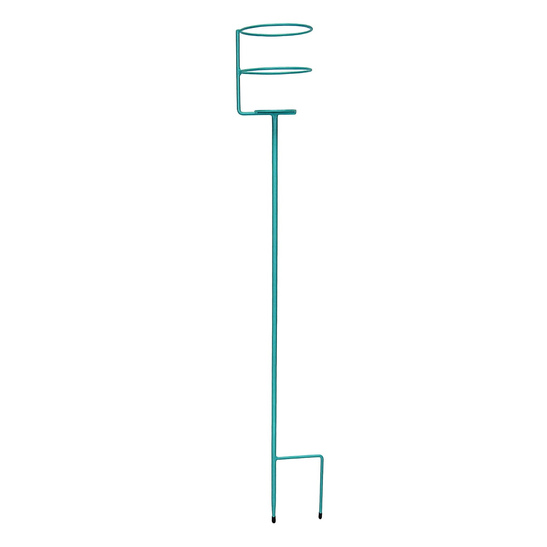 Oh Joy! Blue Metal Beverage Holder Yard Stake, 32"