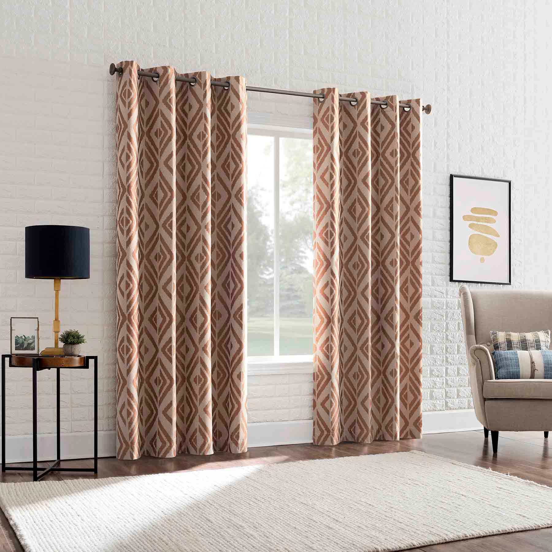 Sun Zero Terracotta Extreme Blackout Grommet Curtain Panel, 84"