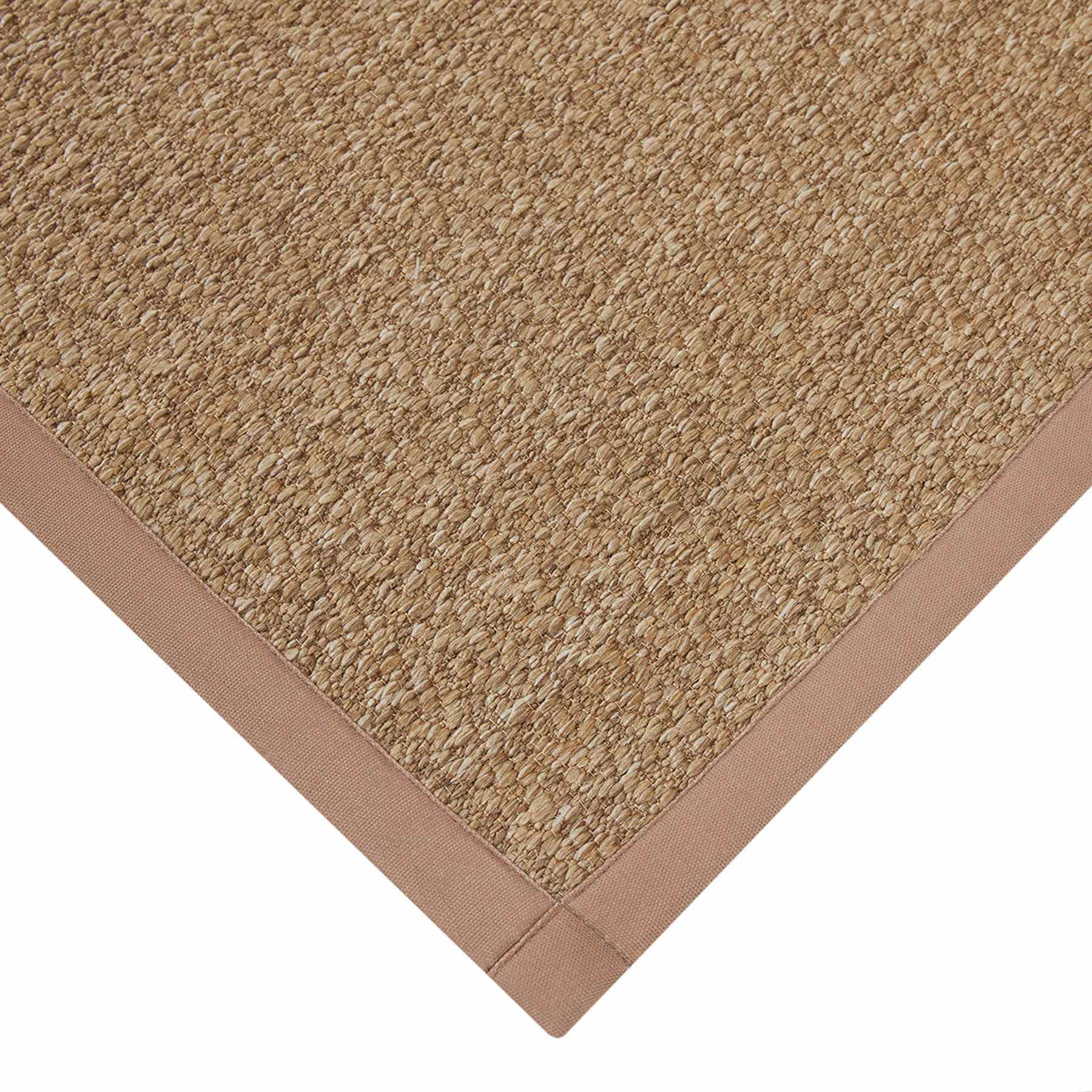 Solid Natural Textured Puff-Back Washable Kitchen Mat, 21x34