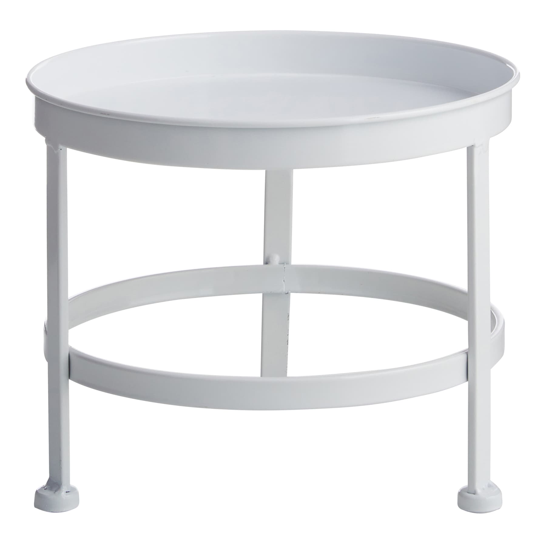 White Metal Plant Stand, Large