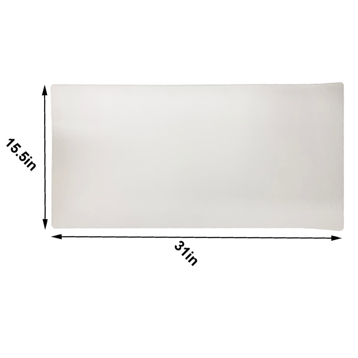 White Faux Leather Desk Pad, 31x15.5
