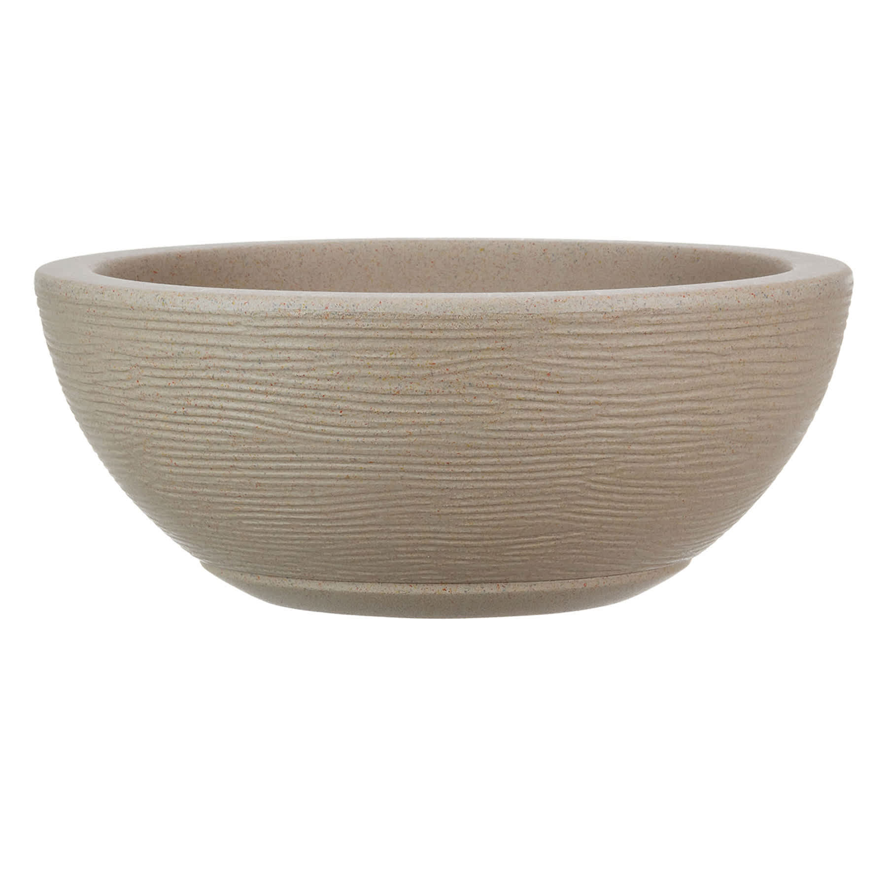 Beige Bowl Outdoor Planter, Small