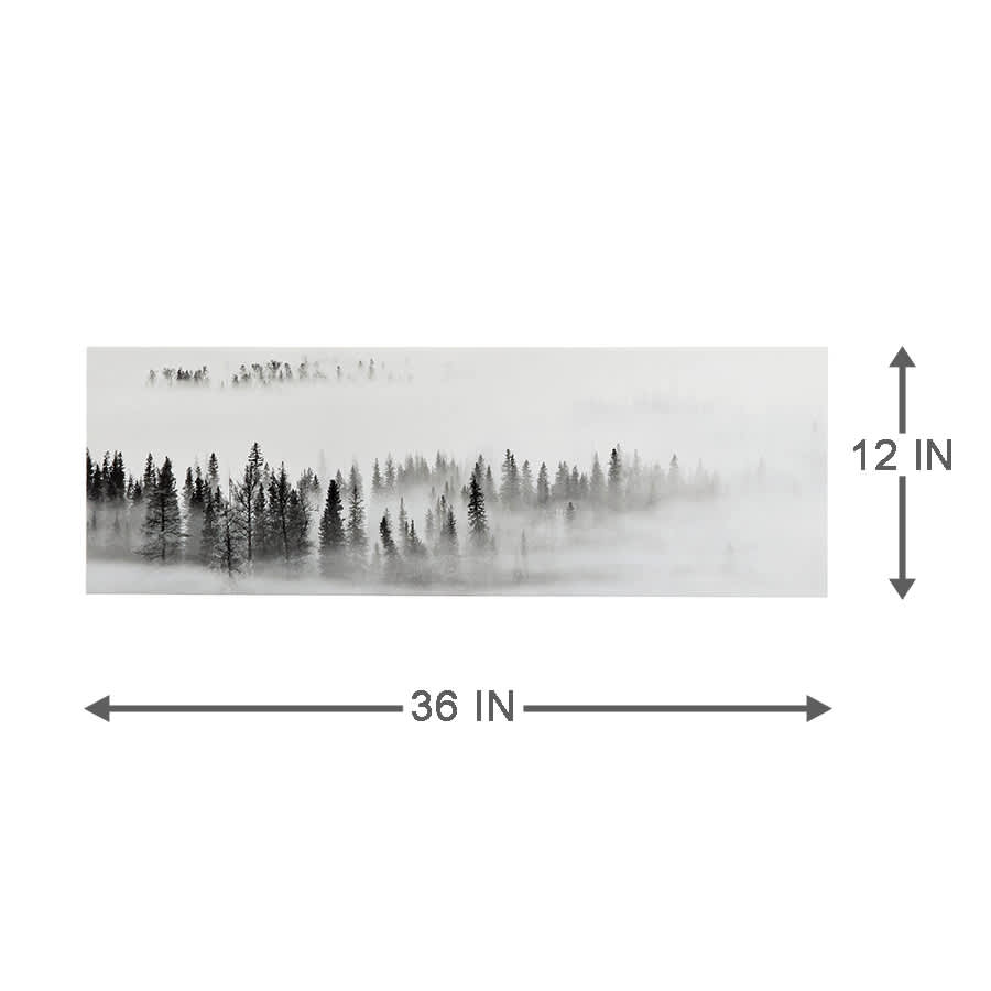 Ty Pennington Foggy Forest Canvas Wall Art, 36x12