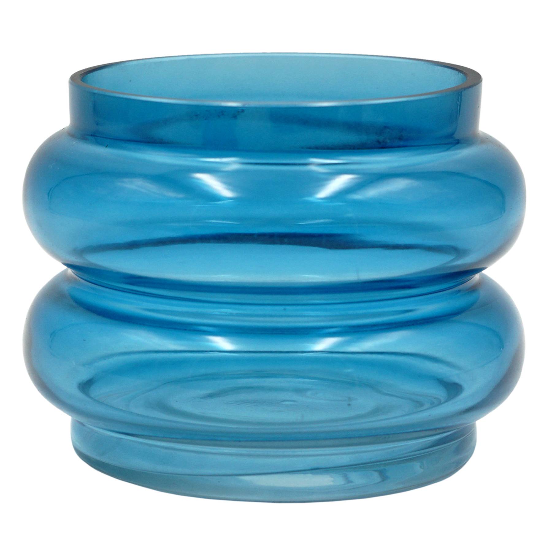 Blue Glass Vase, 4"
