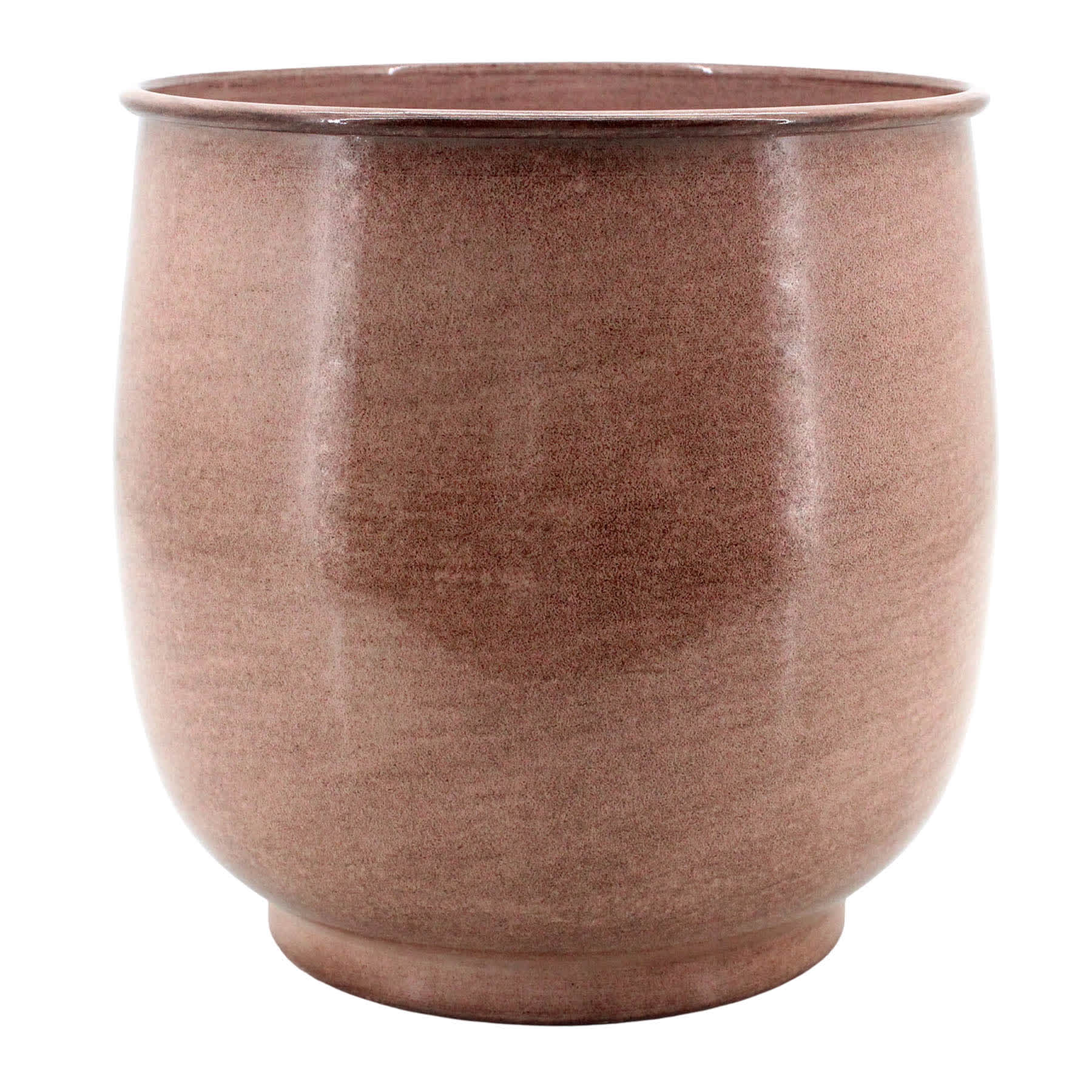 Pink Round Metal Outdoor Planter, Medium