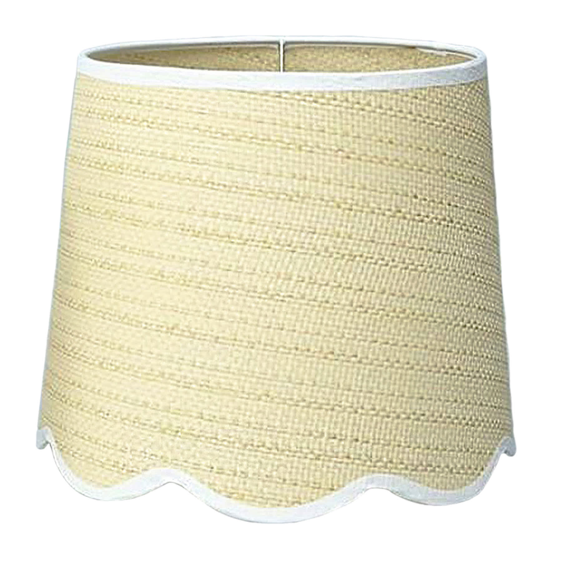 Providence Natural Rattan Scalloped Small Table Lamp Shade, 9x11x9