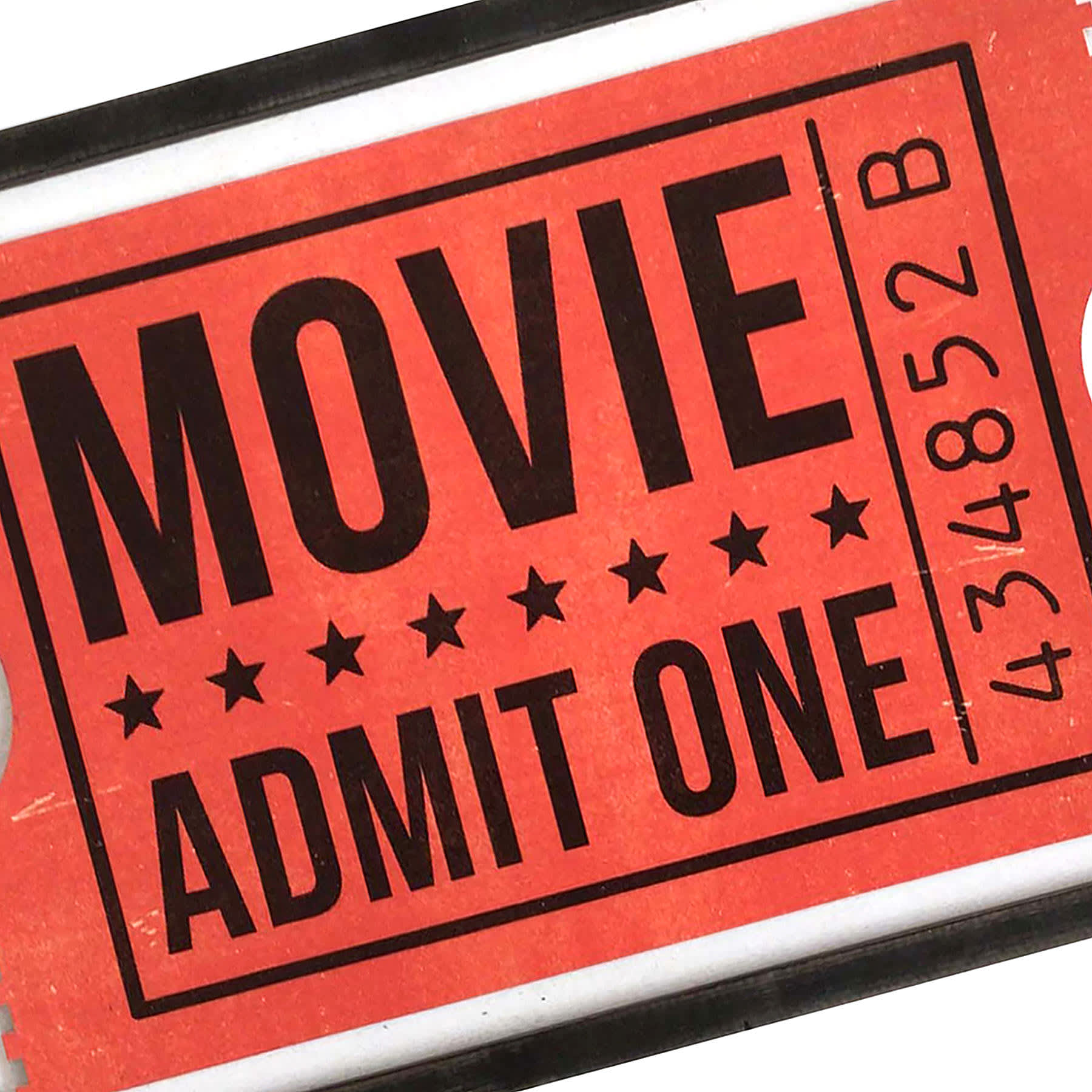 Movie Ticket Wall Decor, 13x19