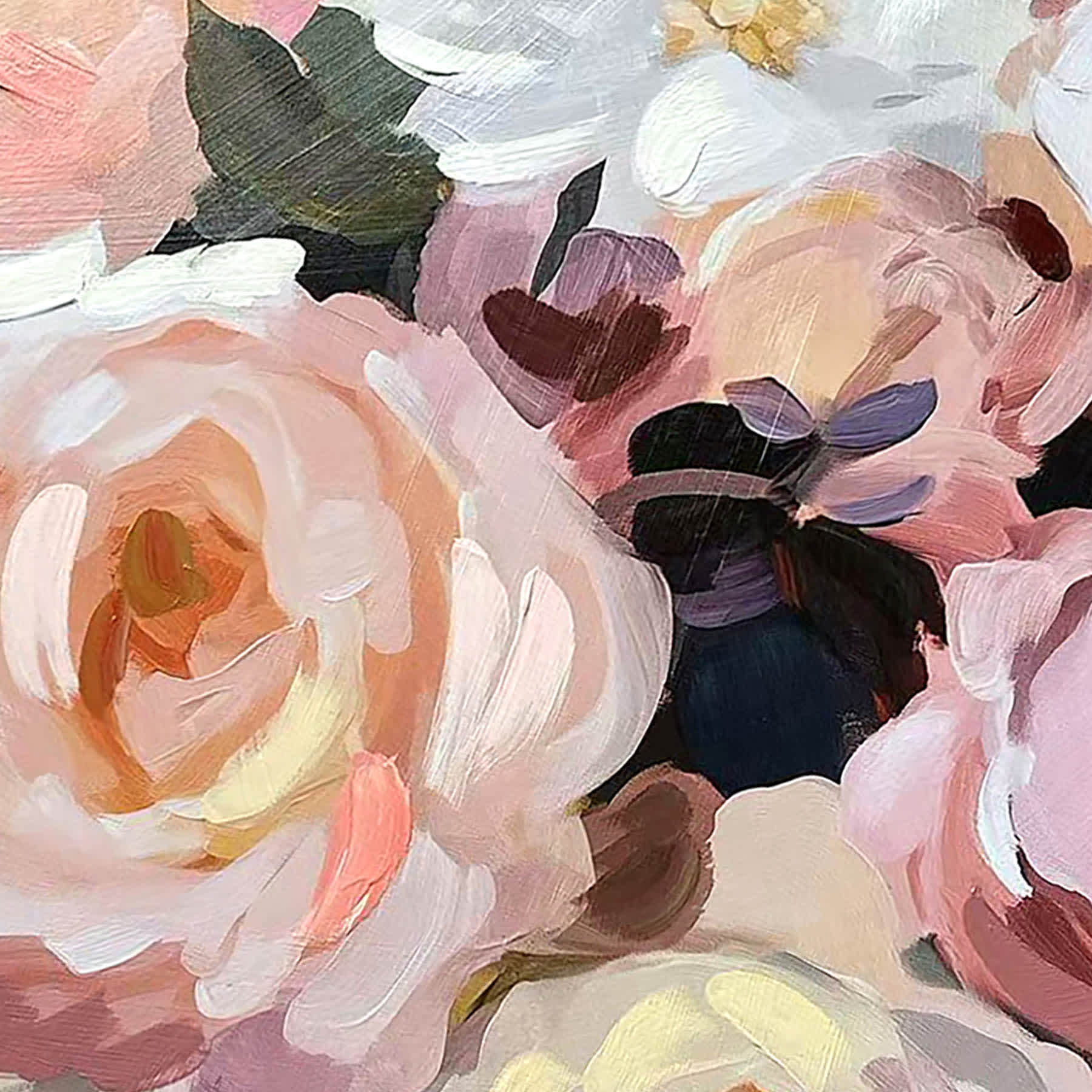 Happy Hues Peachy Peonies Canvas Wall Art, 20x30