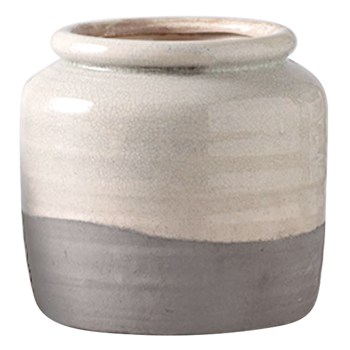 Honeybloom Green Ceramic Jar Outdoor Planter, Small