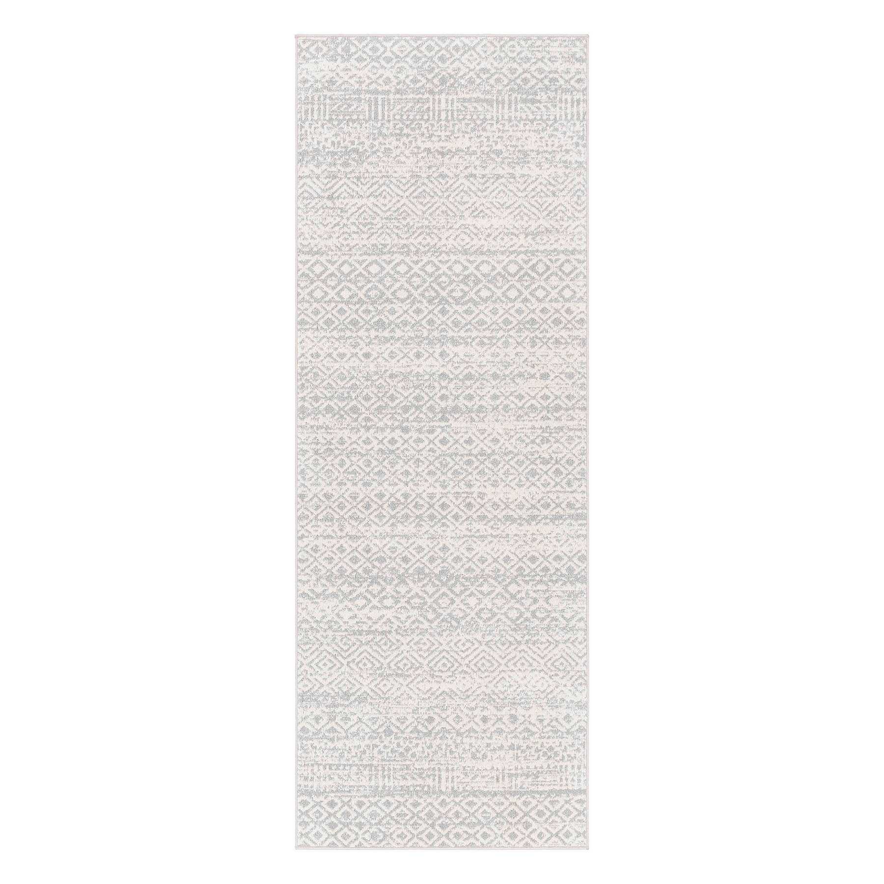 (D556) Lavadora Grey Global Design Washable Runner, 2x7