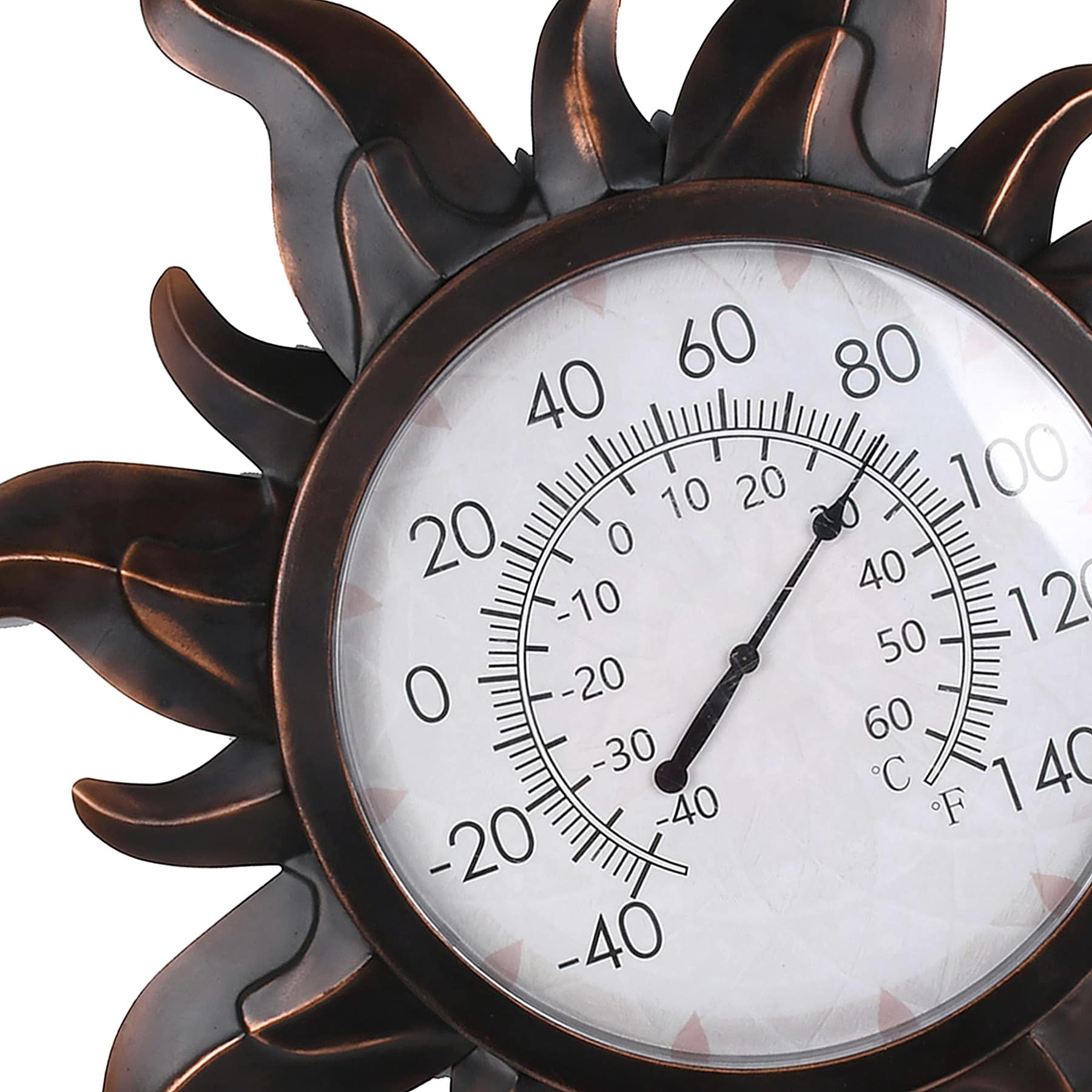 Metal Sun Garden Thermometer, 20"
