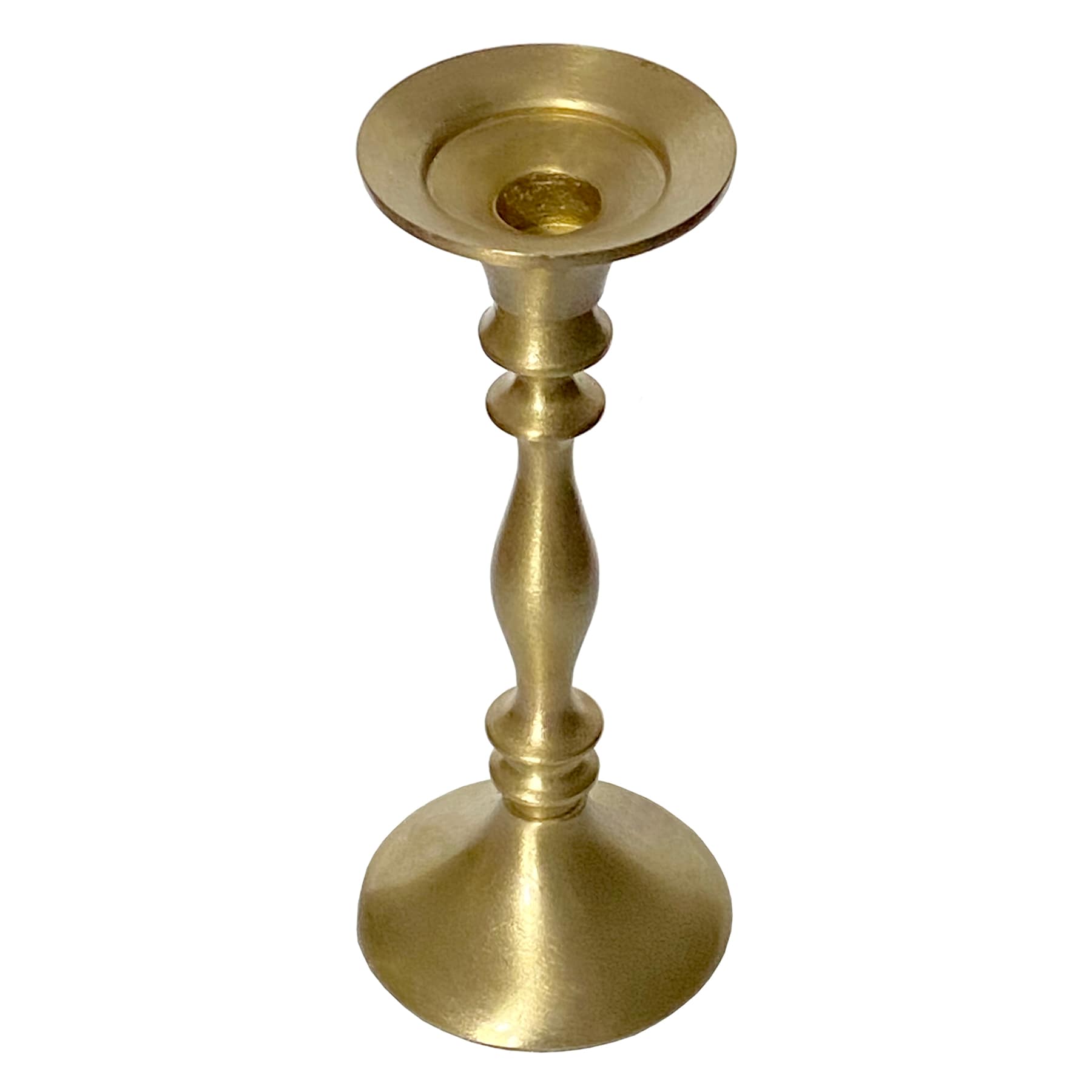 Antique Gold Taper Candle Holder, 9.5"