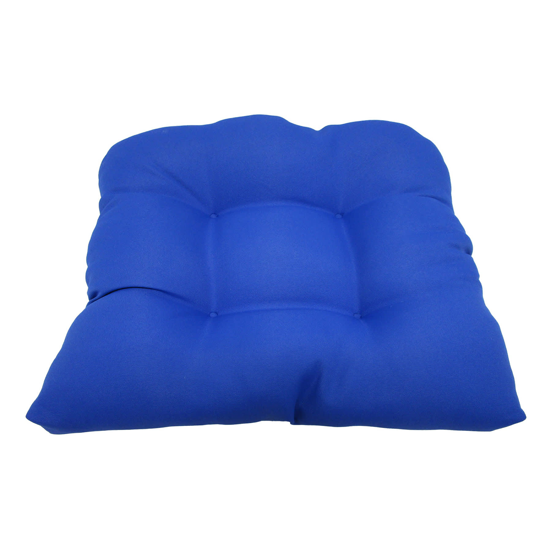 Cobalt Blue Canvas Outdoor Wicker Seat Cushion