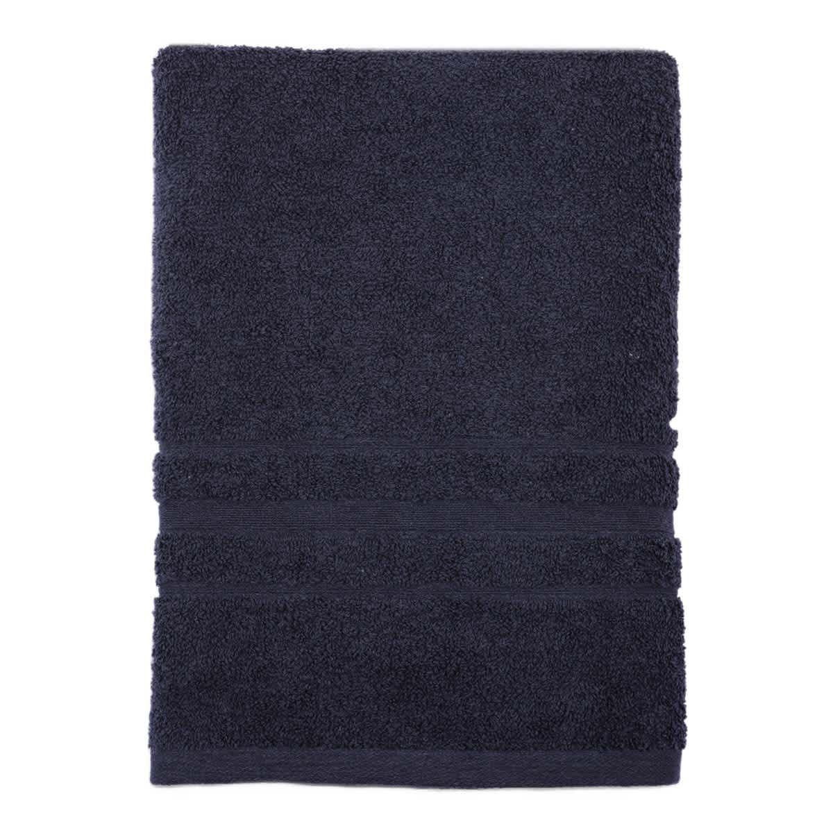 Essential Solid Black Bath Sheet, 30x64